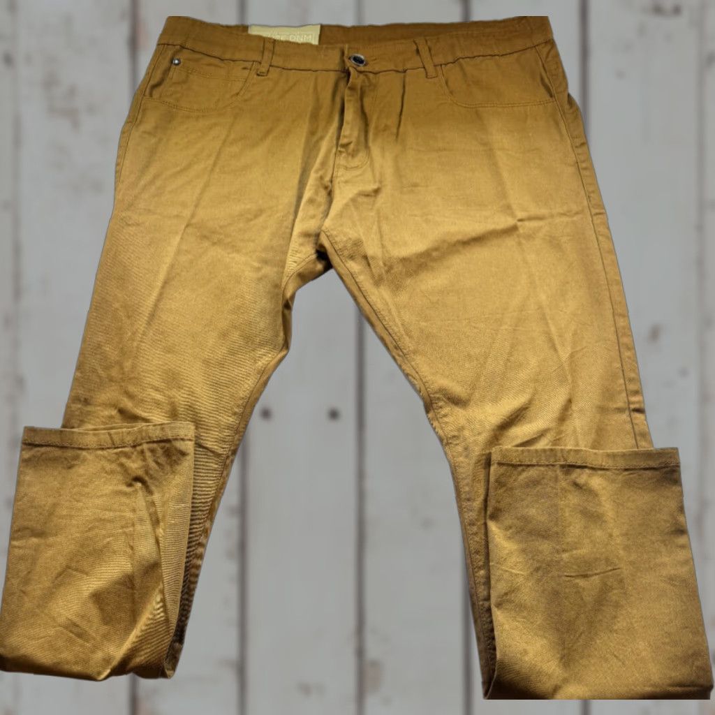 Vintage VINTAGE Kruze DNM Mens 38L (37x32) Brown Chino Pants Stretch Straight Leg NWT 2131 Size US 38 / EU 54 - 1 Thumbnail