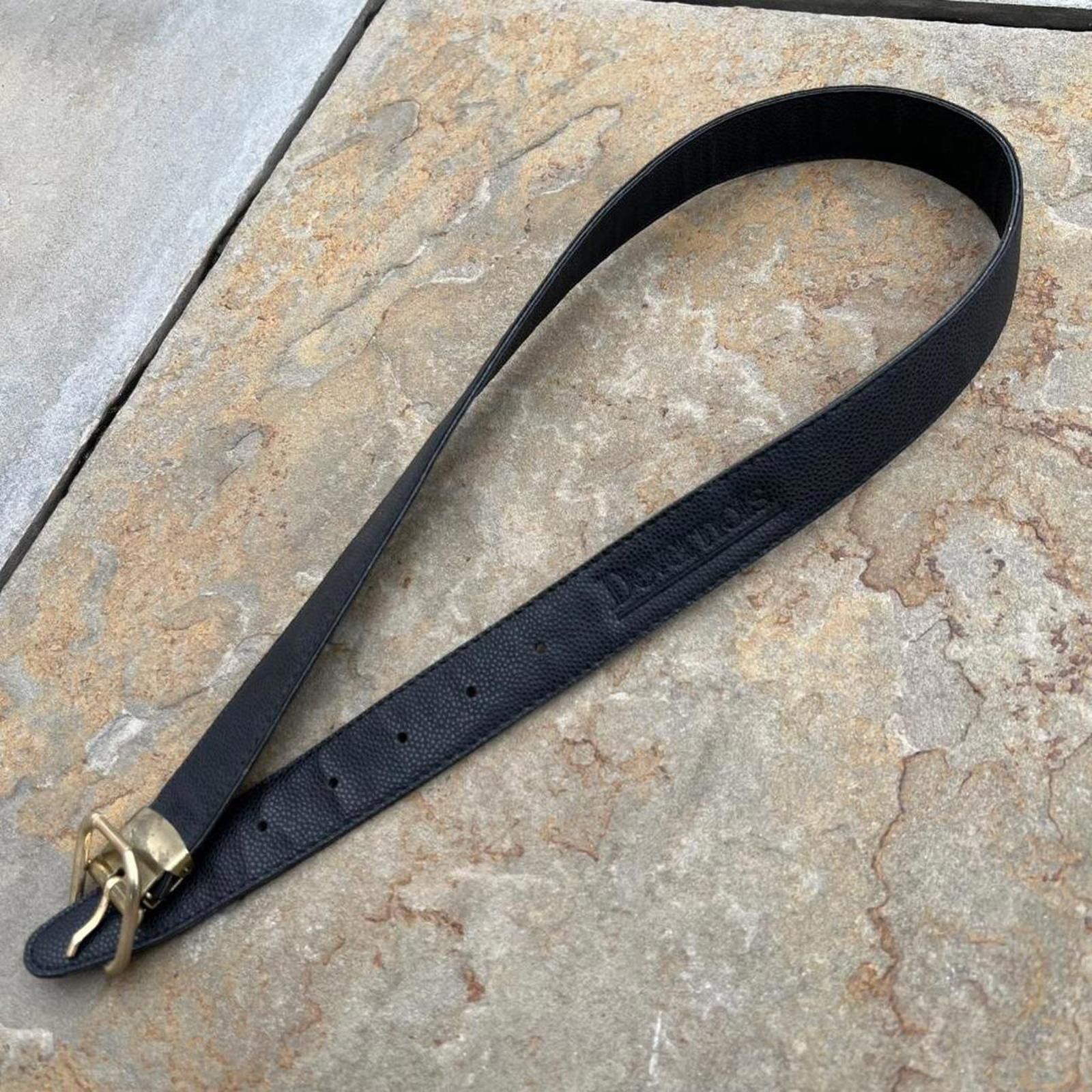 Vintage Vintage 80s Black Embossed Faux Leather Belt Size ONE SIZE - 1 Thumbnail
