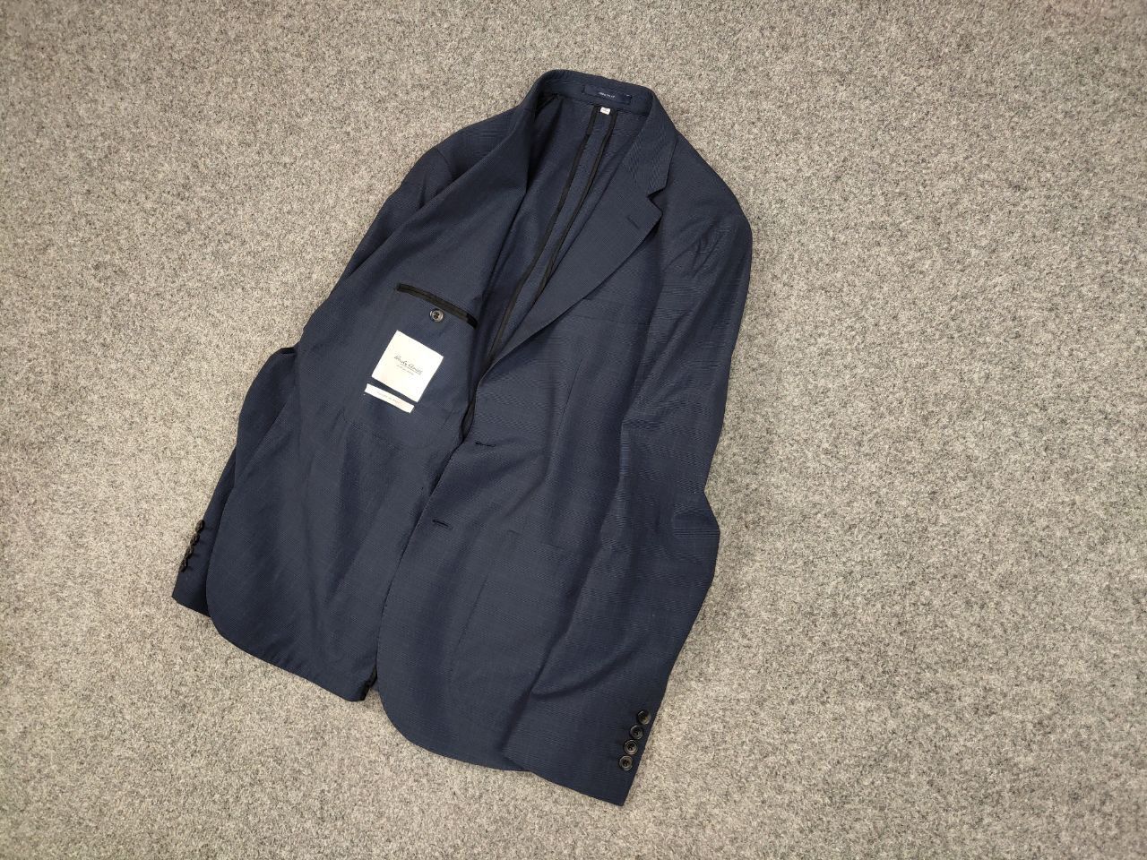 Hardy Amies Hardy Amies Design Wool Cotton Two Button Blazer Jacket Blue Size 48R - 3 Thumbnail