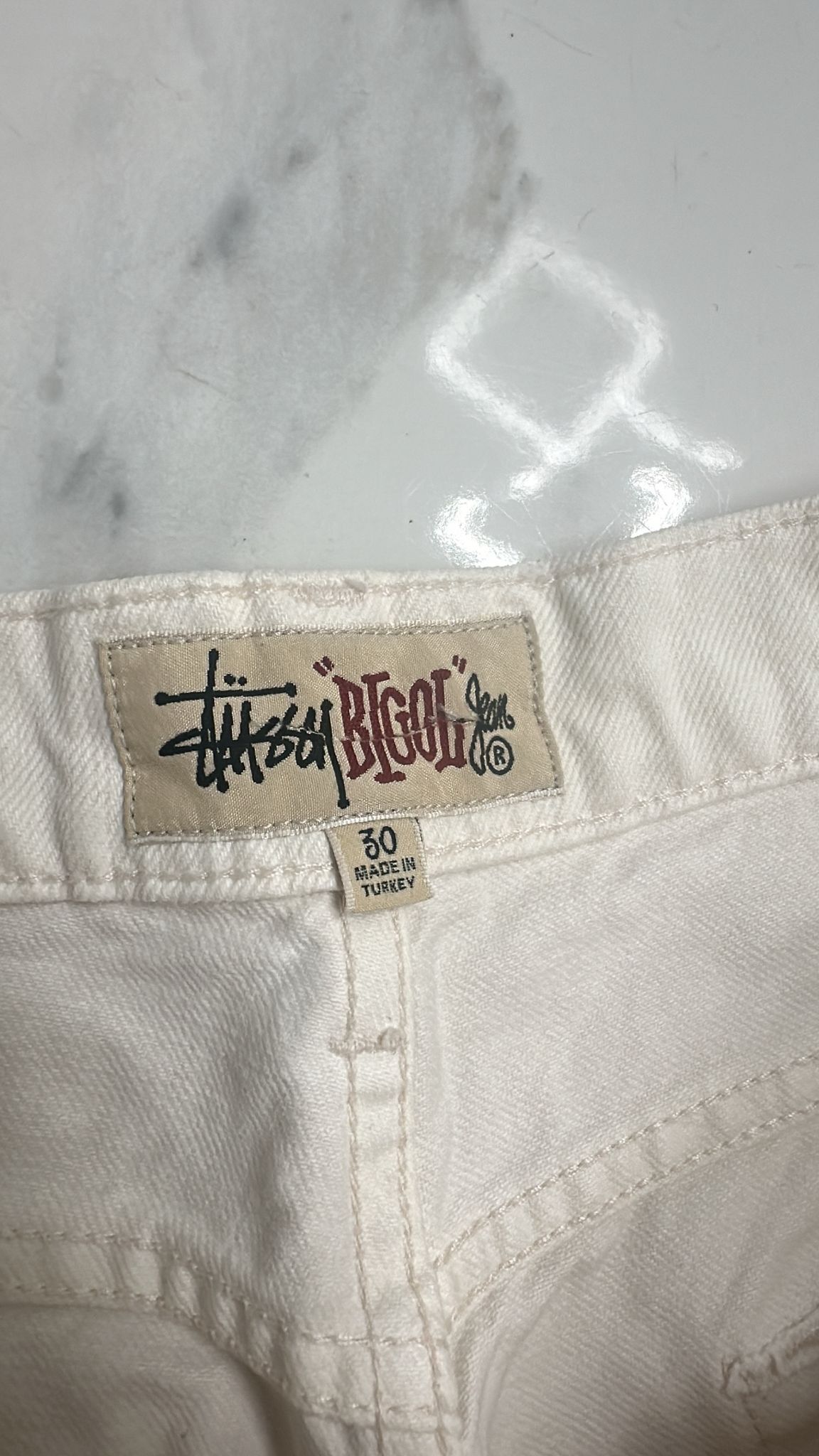Stussy × Vintage Stussy Spray Dye Big OL' Jeans "Faded Pink" Size 30 Size US 30 / EU 46 - 8 Thumbnail