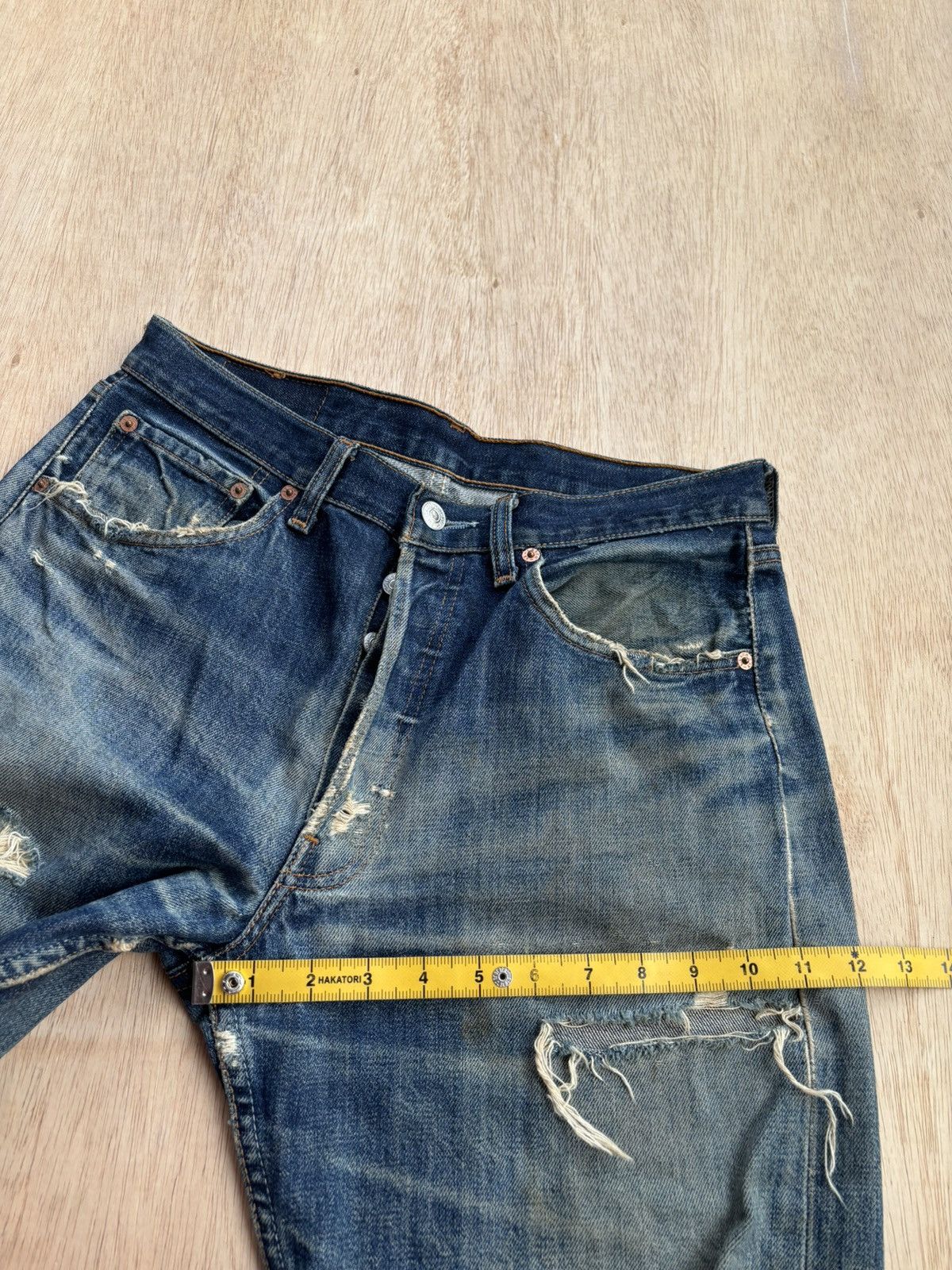 Japanese Brand × Levi's Vintage Clothing Vintage Levis 501 Distressed Denim Jeans Size US 32 / EU 48 - 12 Thumbnail