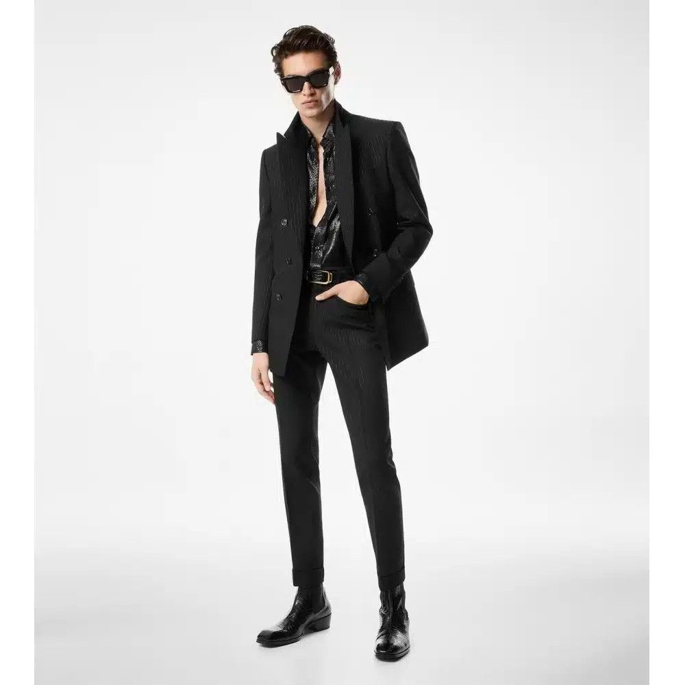 Tom Ford o1loc1c0225 PLAW01 Atticus Pant in Black Size US 36 / EU 52 - 4 Thumbnail