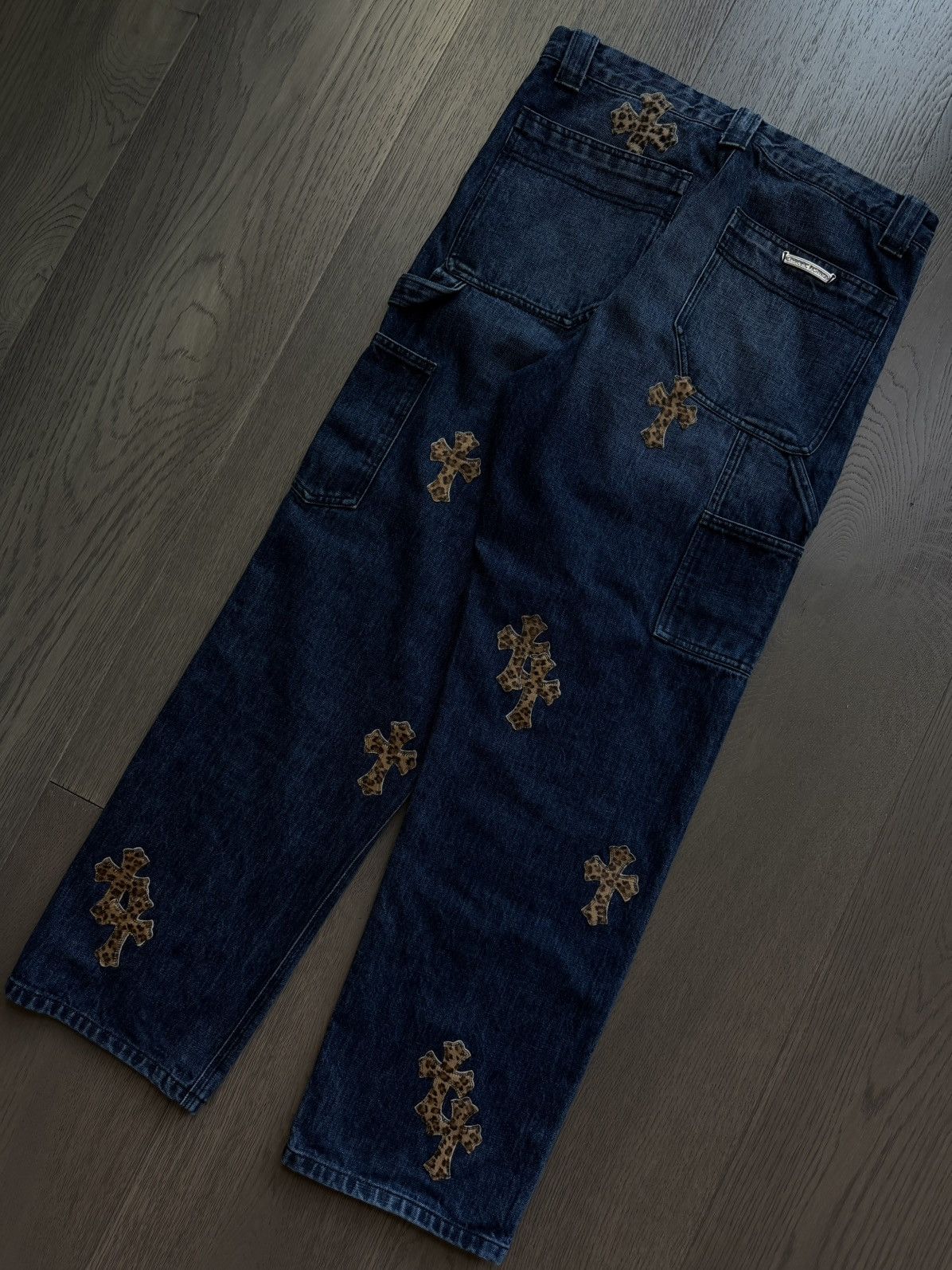 Chrome Hearts Chrome Hearts Turbo Diesel Cheetah Cross Patch Blue Jeans Size US 32 / EU 48 - 7 Thumbnail