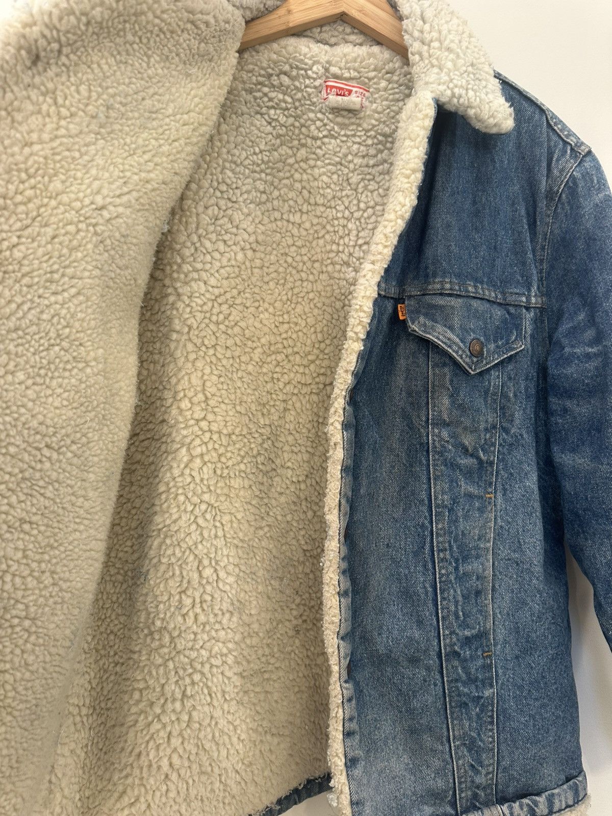 Levi's Vintage 1970s Thrashed Levis Sherpa Lined Jacket Size US L / EU 52-54 / 3 - 6 Thumbnail
