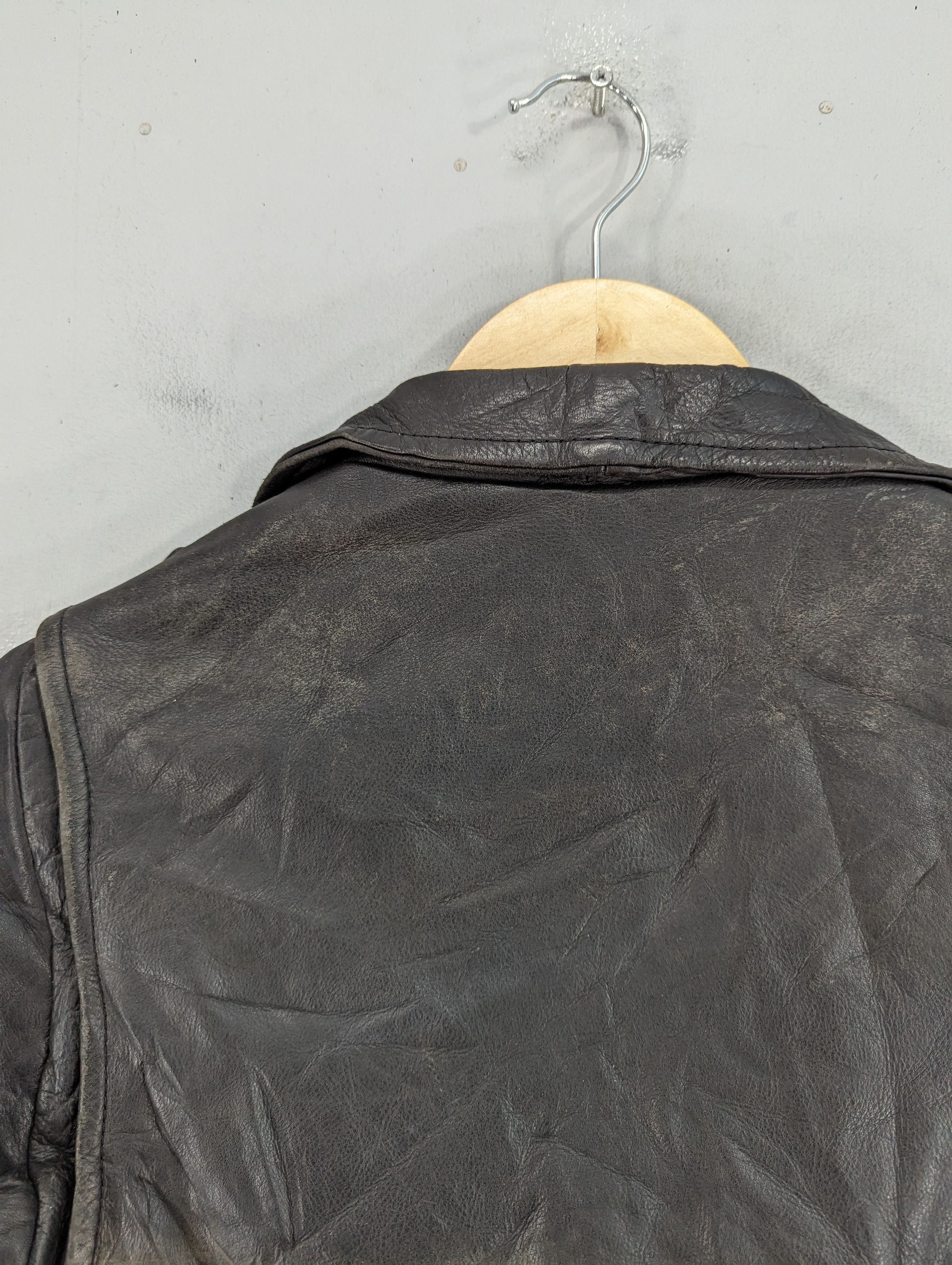 Vintage Vintage 80s Unbrand Double Collar Punk Style Leather Jacket Size US S / EU 44-46 / 1 - 18 Thumbnail