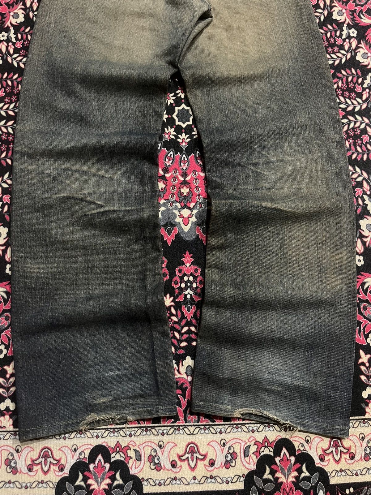 Vintage ⚡️Selvedge⚡️Vintage Lee Riders Sanforized Mud Washed Jeans Size US 27 - 15 Thumbnail