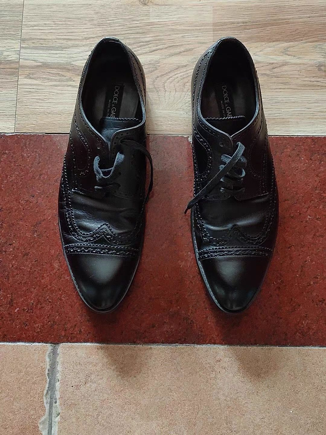 Dolce & Gabbana D&G Men's Black Genuine Leather Dress Shoes K29 Size US 8 / EU 41 - 1 Thumbnail