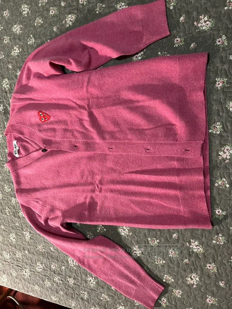 Comme des Garcons Comme Des Garcons Pink Wool Cardigan Size XL / US 12-14 / IT 48-50 - 2 Thumbnail