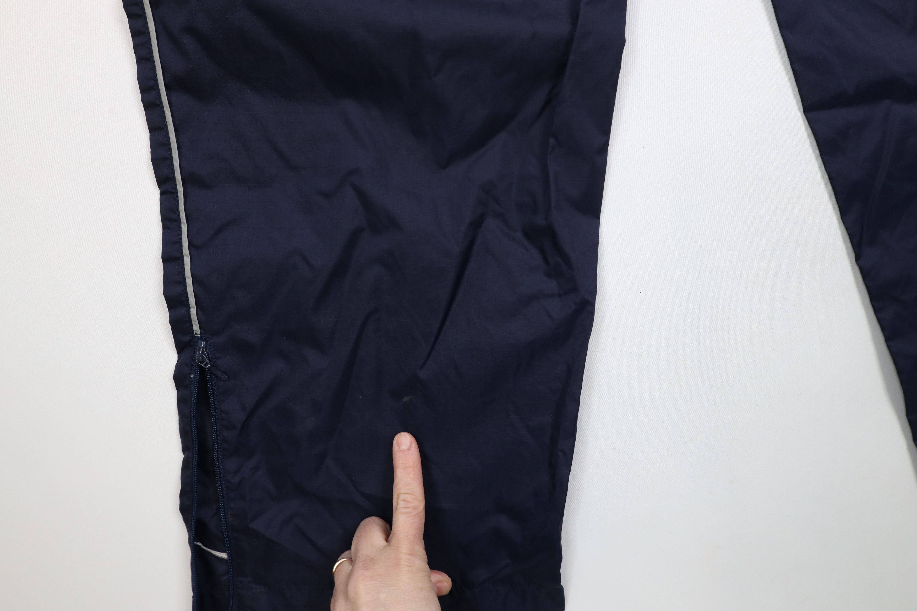 Nike × Vintage Vintage 90s Y2K Nike Mini Swoosh Wide Leg Windbreaker Pants Size US 34 / EU 50 - 13 Thumbnail