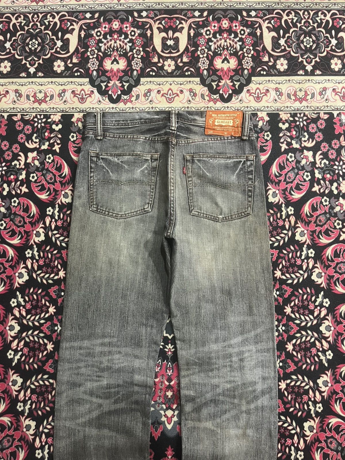 Japanese Brand Vintage Japanese Brand G.L Heart Grey Faded Washed Jeans Size US 29 - 5 Thumbnail