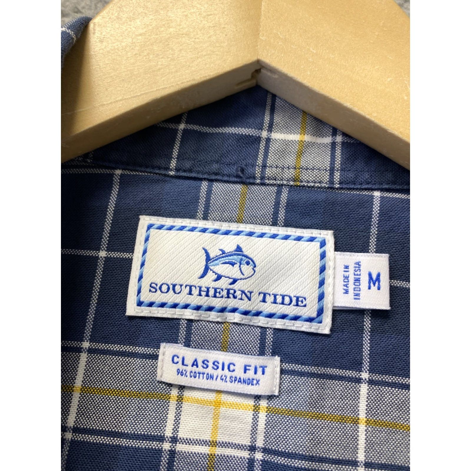 Southern Tide SOUTHERN TIDE Shirt Men M Navy Plaid Heather Stretch Long Sleeve Button-Up Size US M / EU 48-50 / 2 - 5 Thumbnail