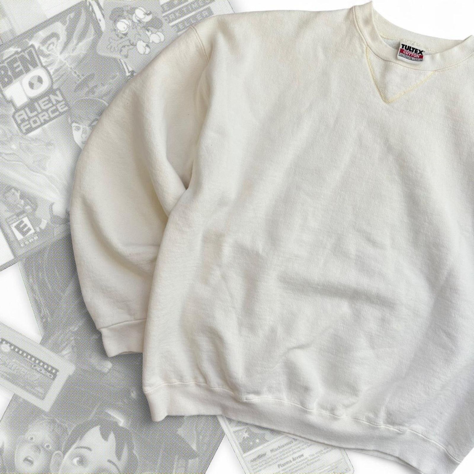Tultex Blank white cream vintage Size US L / EU 52-54 / 3 - 2 Thumbnail