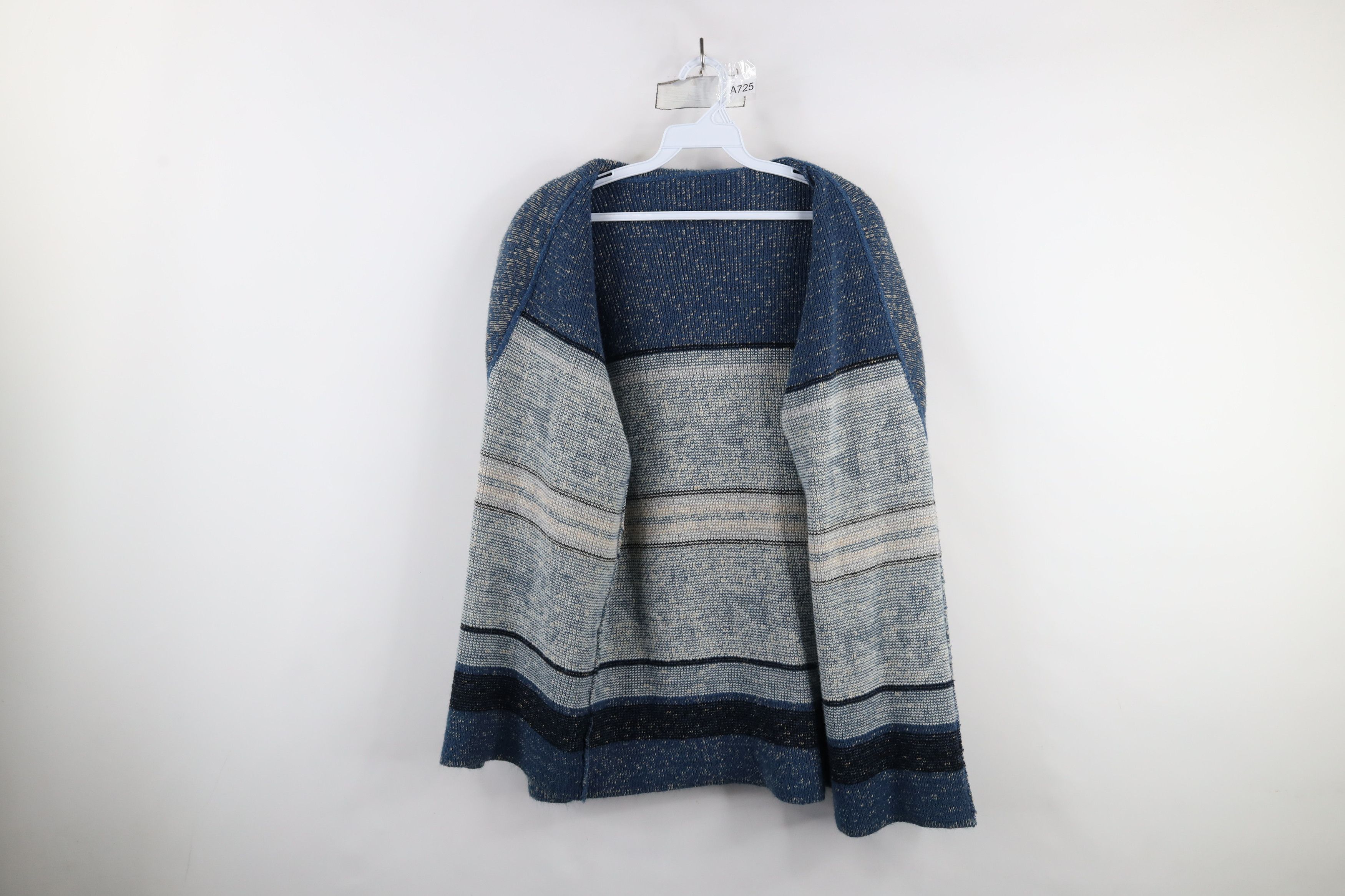 Vintage Vintage 70s Fair Isle Open Front Shawl Cardigan Sweater USA Size US XL / EU 56 / 4 - 9 Thumbnail