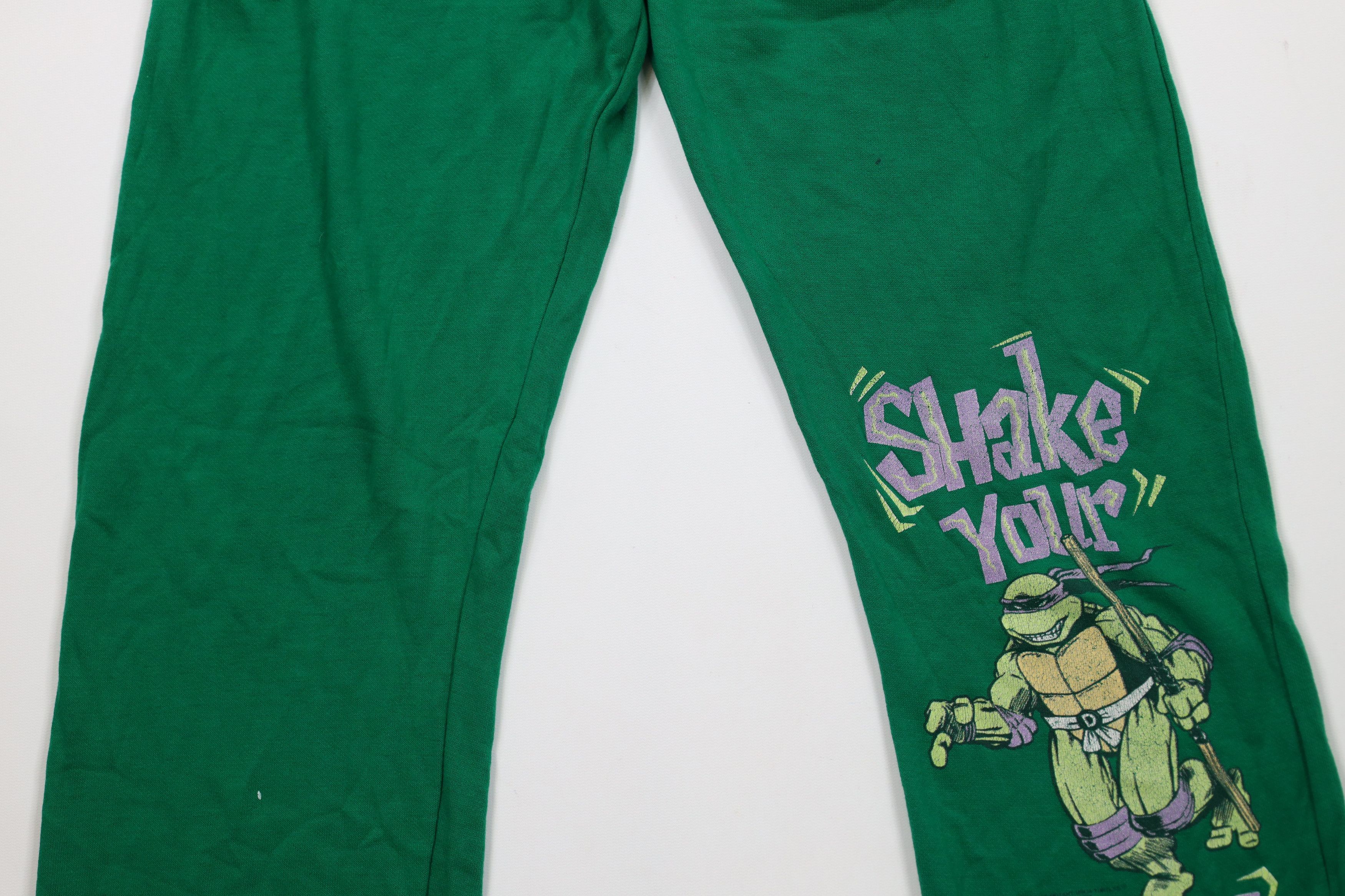 Vintage Vintage 90s Teenage Mutant Ninja Turtles Sweatpants Green Size US 32 / EU 48 - 3 Thumbnail