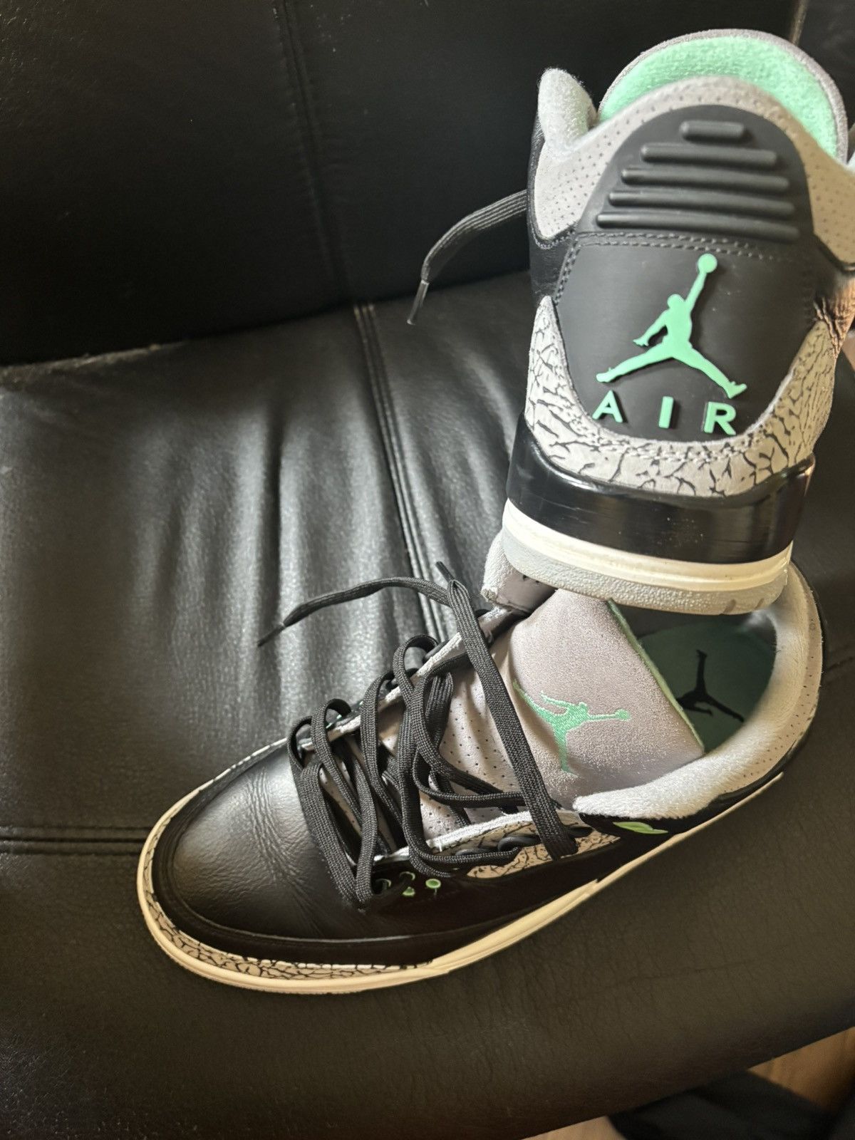 Jordan Brand Black/green cement 3s Jordan Size US 10 / EU 43 - 3 Thumbnail