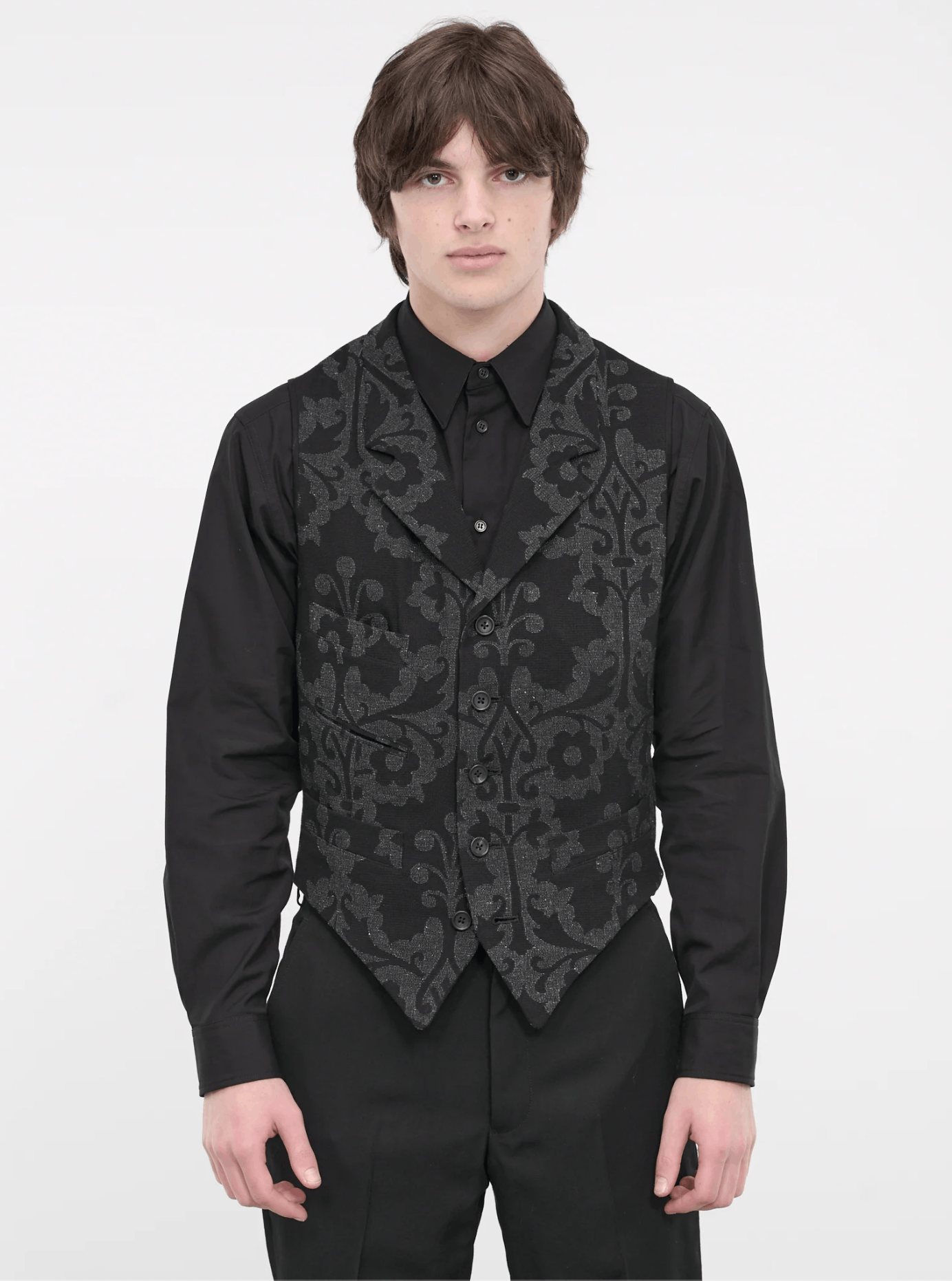 Yohji Yamamoto Yohji Yamamoto Pour Homme INDIAN LEFT DECORATIVE CLOTH VEST Size US M / EU 48-50 / 2 - 6 Thumbnail