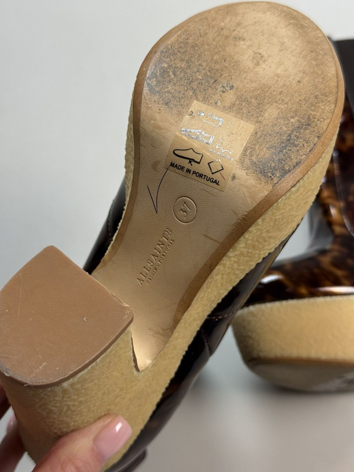 Allsaints Blaise Chelsea Leopard Pattern Platform Heels Boots Size US 6 / IT 36 - 19 Thumbnail