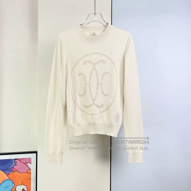 Hermes Hermes Beige Crew Neck Sweater Size XS / US 0-2 / IT 36-38 - 2 Thumbnail