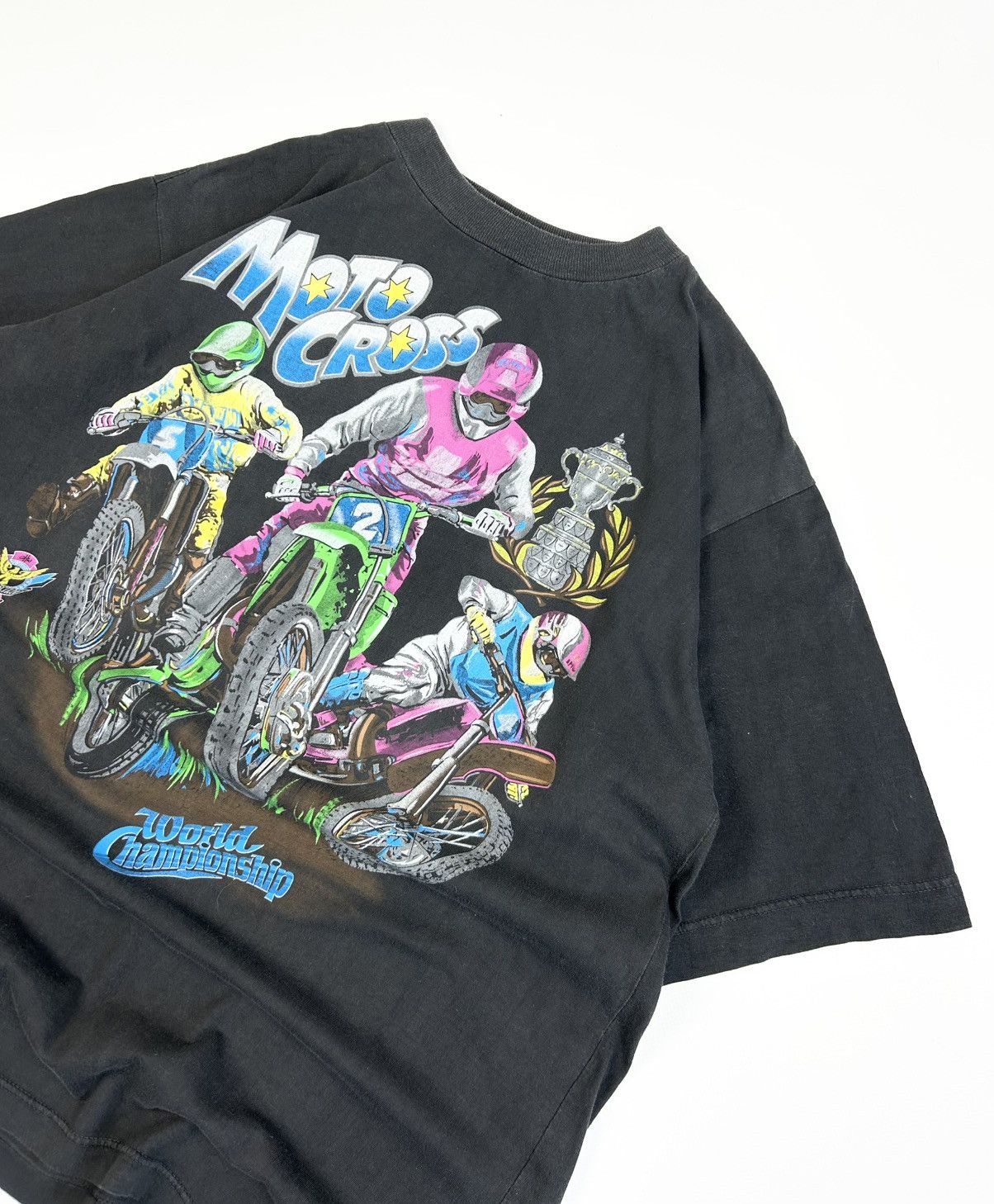 Vintage Vintage Moto Cross Tee World Championship 90s Size US L / EU 52-54 / 3 - 5 Thumbnail