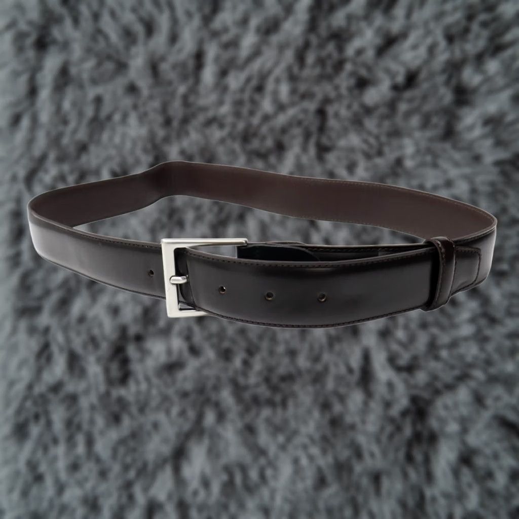 Suitsupply SUITSUPPLY Belt Men's 85/34 Genuine Leather Made In Italy Brown Square Buckle Belt Size ONE SIZE - 1 Thumbnail
