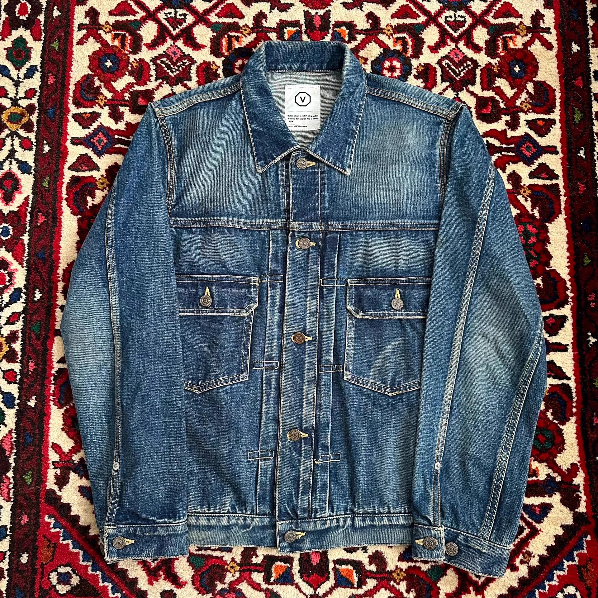 Visvim visvim 101 Initial Denim Jacket L 3 natural blue 09aw Size US L / EU 52-54 / 3 - 2 Thumbnail