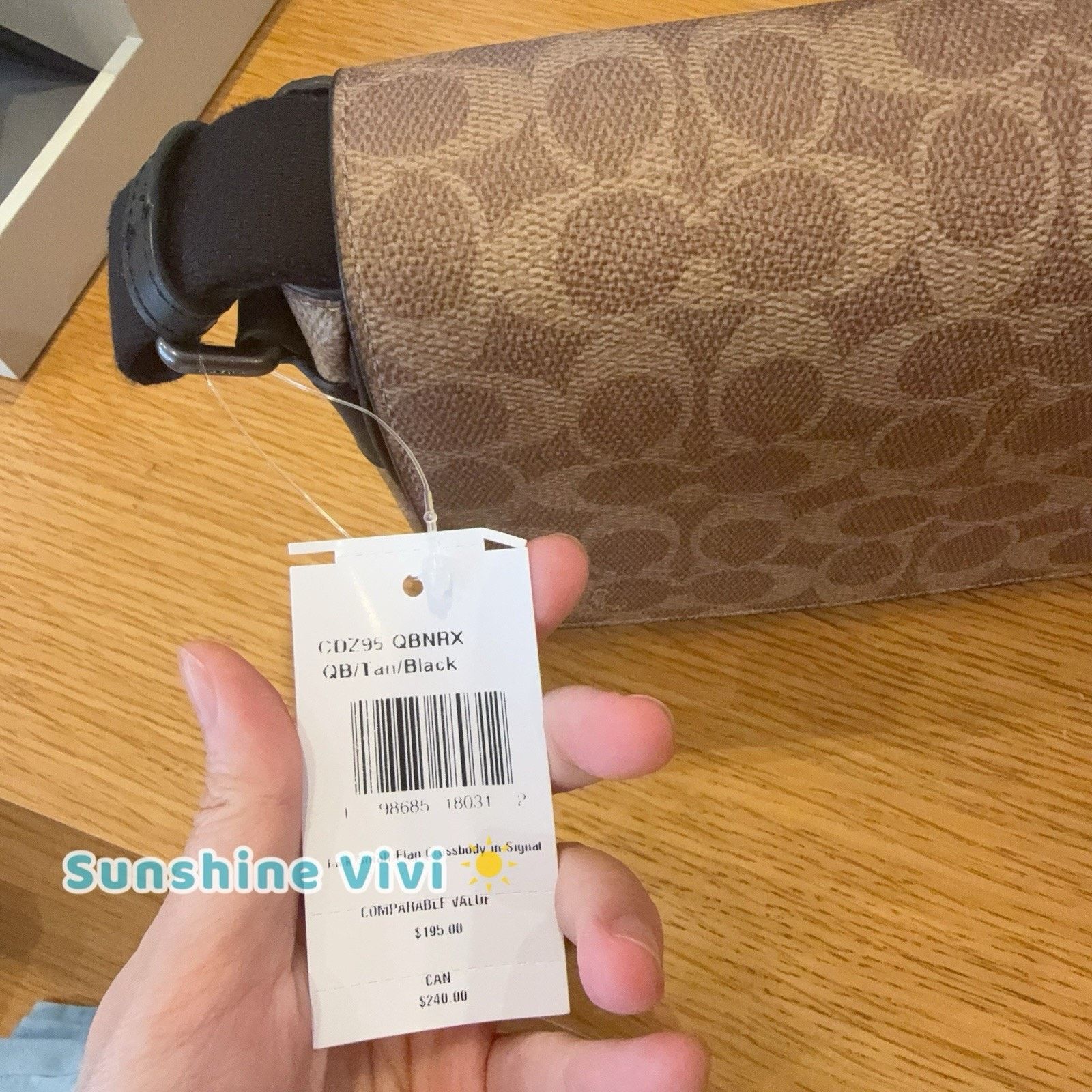 Coach NWT Coach Jack Small Flap Crossbody Bag CDZ95 Tan/Black Size ONE SIZE - 2 Thumbnail