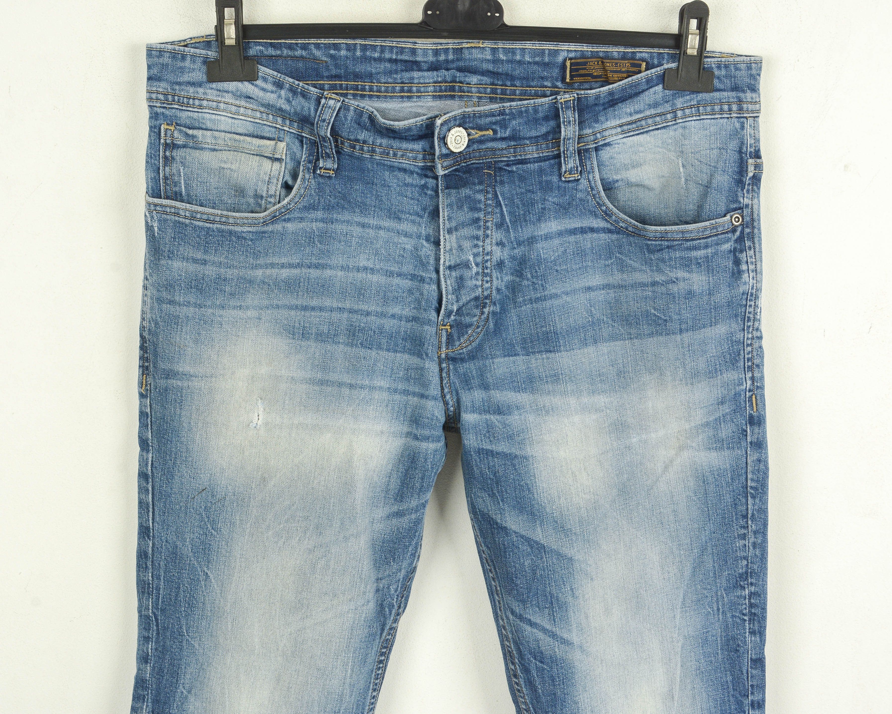 Jack & Jones Ben Men W36 L32 Slim Fit Skinny Jeans Denim Pants Trousers Size US 36 / EU 52 - 2 Thumbnail