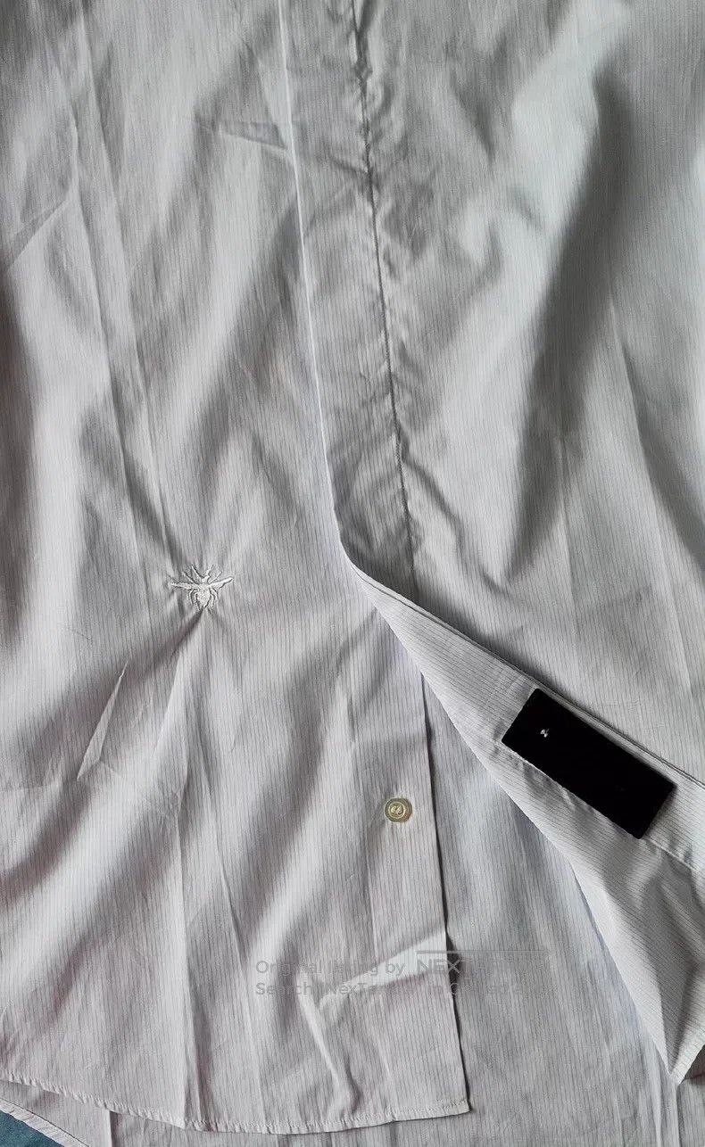 Dior Dior Size39 White striped short-sleeved shirt Size US XXS / EU 40 - 5 Thumbnail