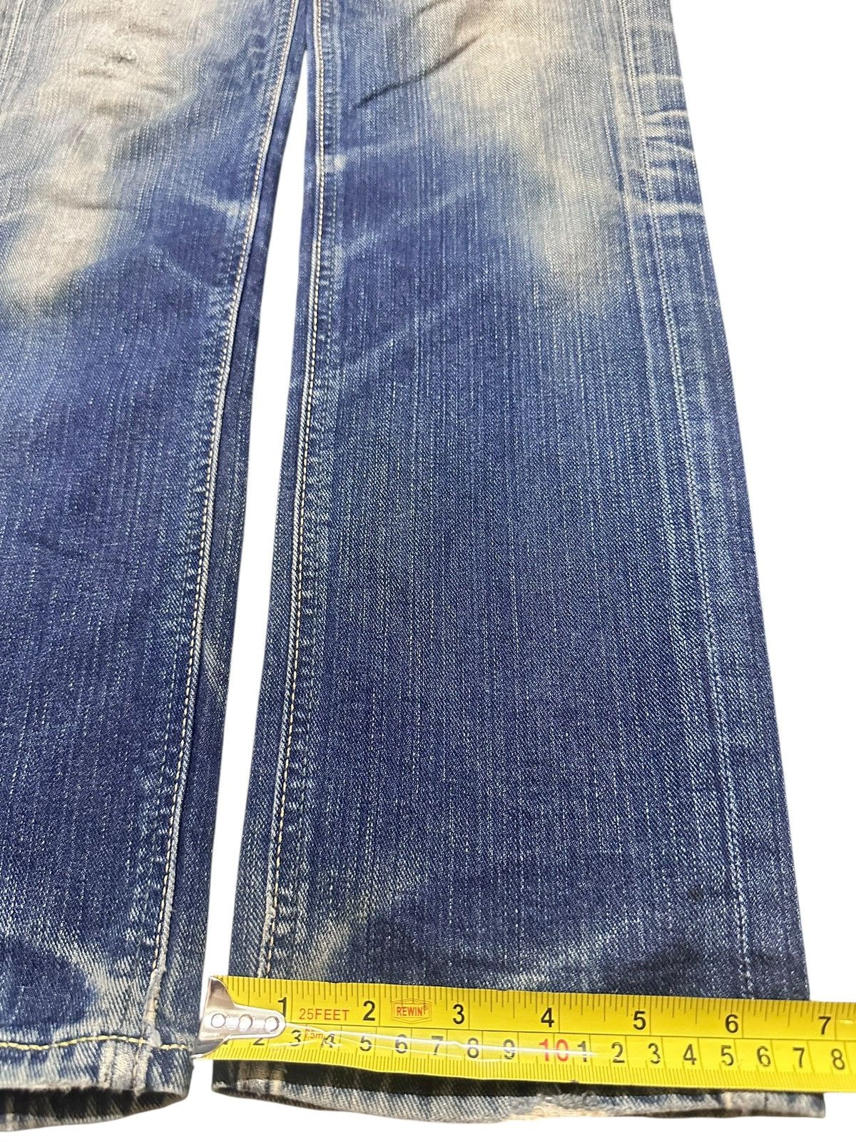 Japanese Brand Lee 101 Vintage Distressed Loose Jeans Striked and Faded Size US 30 / EU 46 - 17 Thumbnail