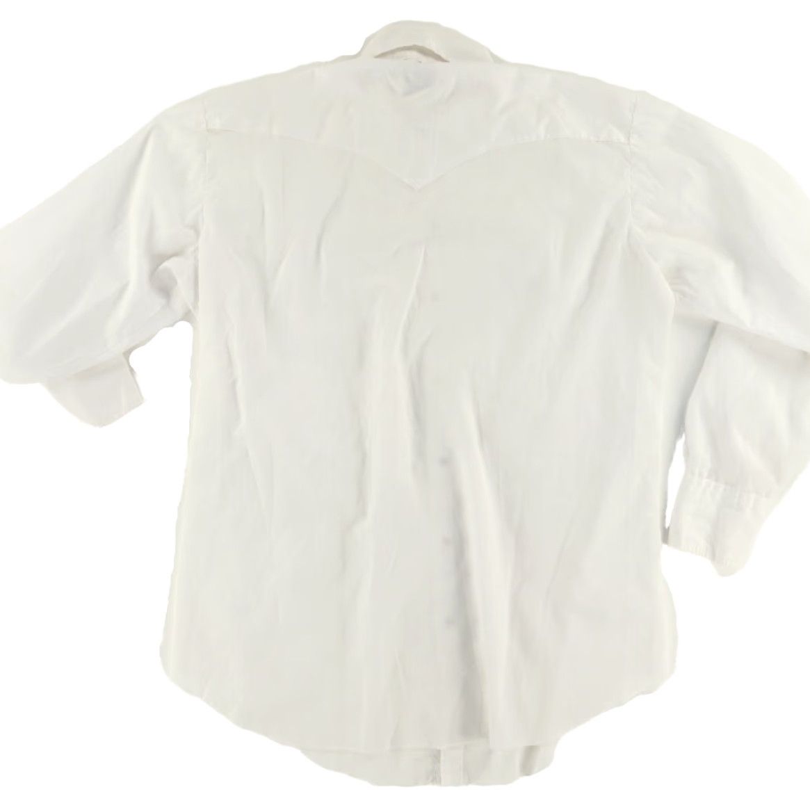Vintage VTG H Bar C Pearl Snap Long Tail Pepper Cotton Shirt White Men's 17 36 Shirt Mens VTG Cotton Pearl Snap Long Tail Pepper White 17 36 Size US XL / EU 56 / 4 - 4 Thumbnail