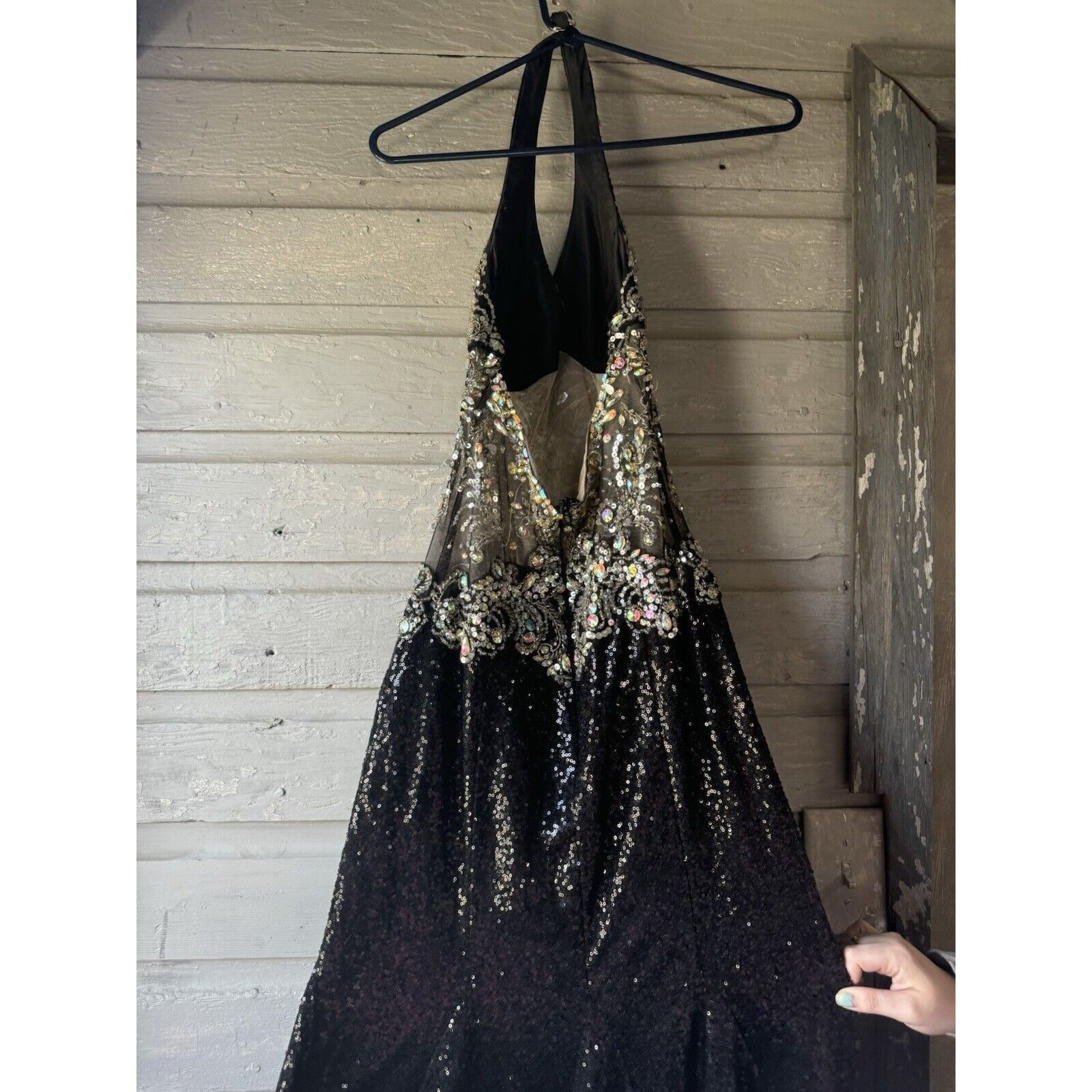 Other Anjali dress Ball Grown Black And Beaded Size 6 Size M / US 6-8 / IT 42-44 - 5 Thumbnail