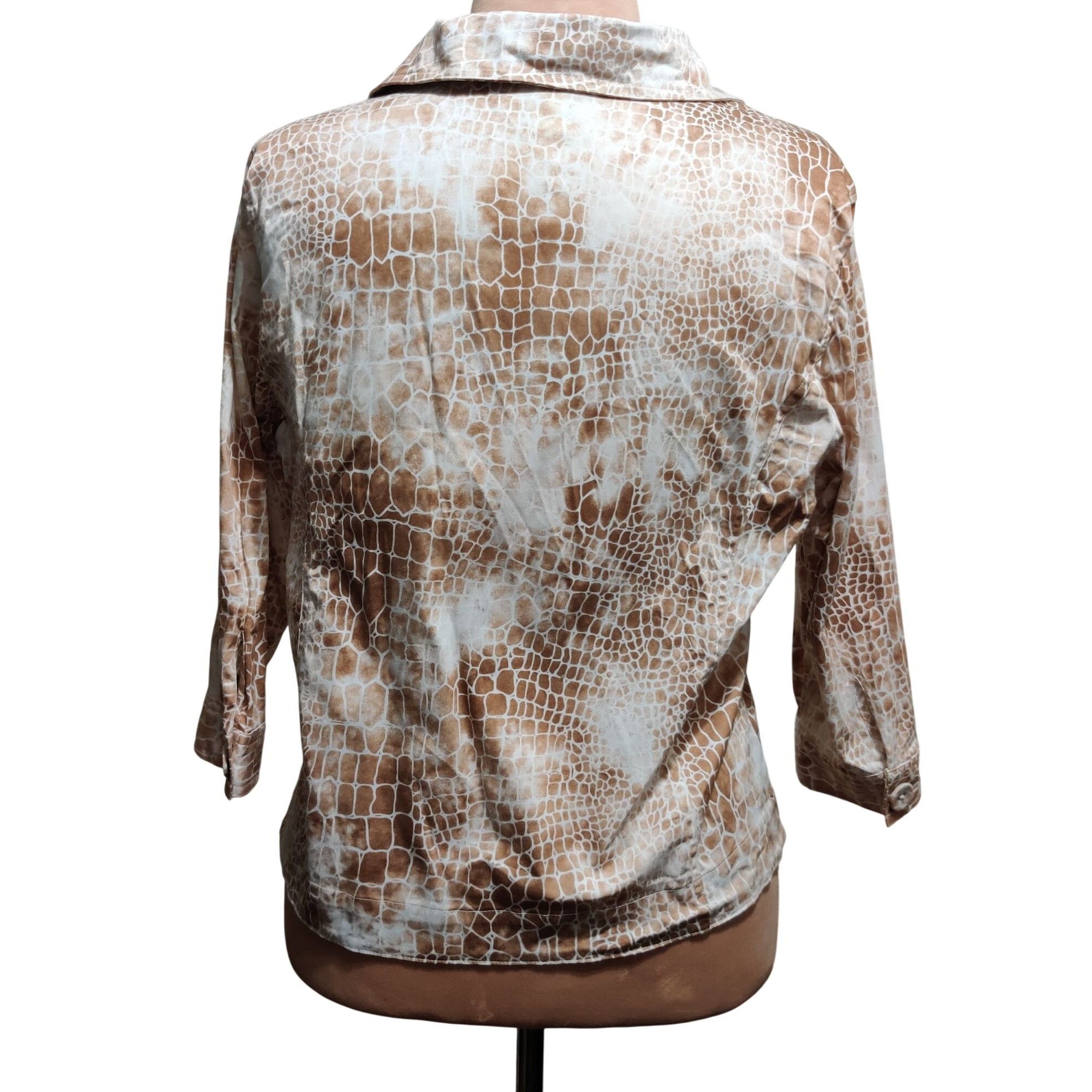 Other Sorialle Petite Size XL Tan Giraffe Print Button Front Jacke Size XL / US 12-14 / IT 48-50 - 5 Thumbnail