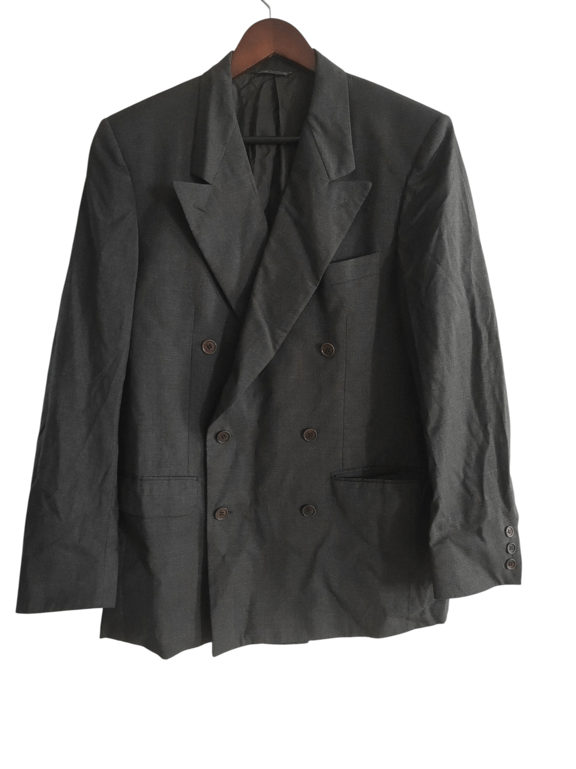 Cerruti 1881 Nino Cerruti Dark Gray Check 100% Wool Blazer Sport Coat Size US M / EU 48-50 / 2 - 1 Thumbnail