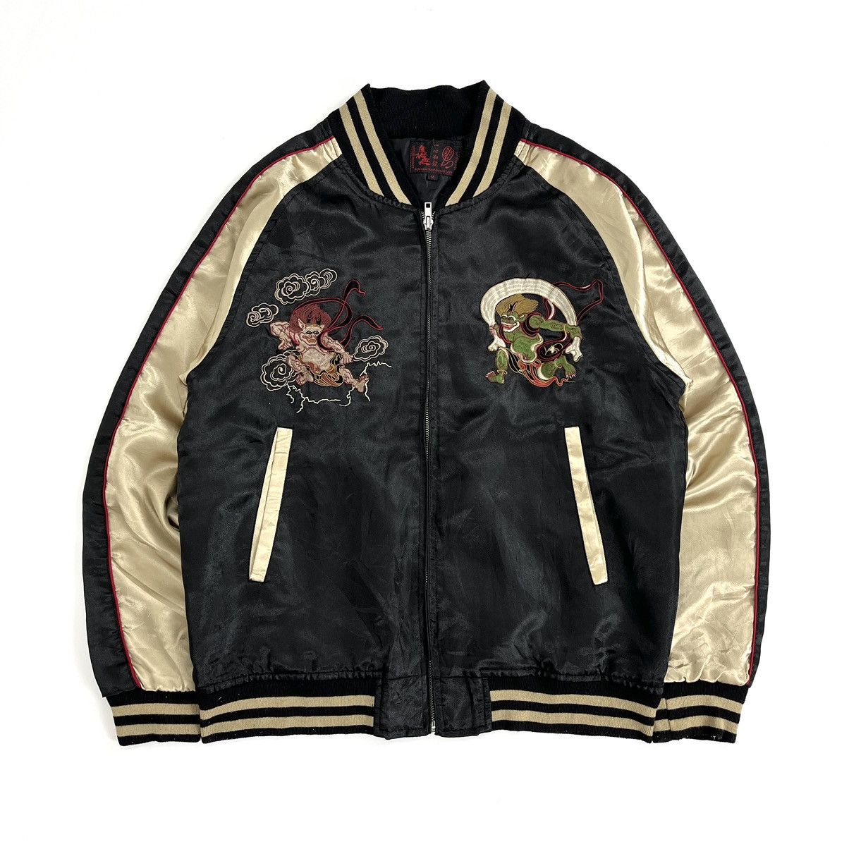 Japanese Brand × Vintage Vtg Traditional Style Fujin Raijin Sukajan Souvenir Jacket Size US M / EU 48-50 / 2 - 15 Thumbnail