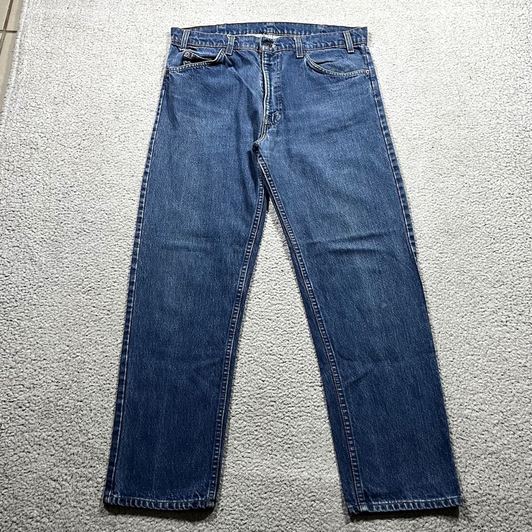 Levi's VINTAGE Levi's 505 Jeans Mens 36x30 Blue Denim 80s USA Hipster Retro Rock Cowboy Grunge 5-Pocket Mens Regular Jeans Size US 36 / EU 52 - 2 Thumbnail
