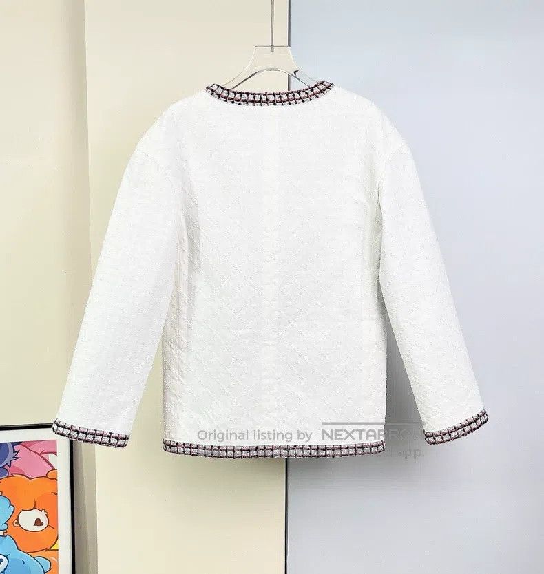 Chanel Chanel 19P silhouette four-pocket white tannin jacket Size XXS / US 00 / IT 34 - 4 Thumbnail
