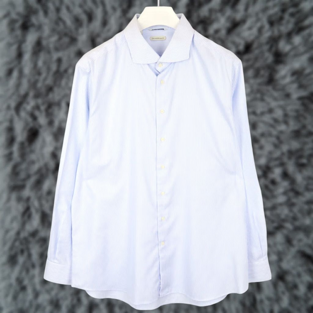 Suitsupply SUITSUPPLY Try On Extra Slim Fit Formal Shirt Men's 48 / 19 Pinstriped Blue Size 48R - 1 Thumbnail