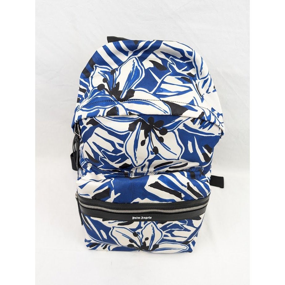 Palm Angels o1rshd1 Size: OS / Macro Hibiscus Backpack in Blue/Off White Size ONE SIZE - 2 Thumbnail