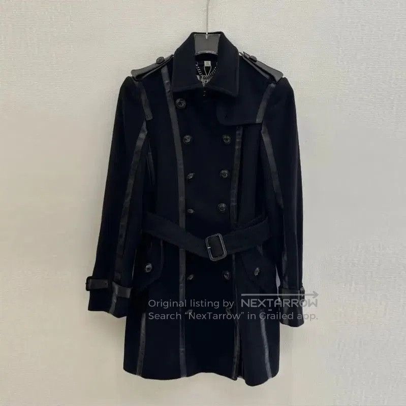 Burberry Burberry Black Wool Double-Breasted Long Coat. Size US S / EU 44-46 / 1 - 1 Thumbnail