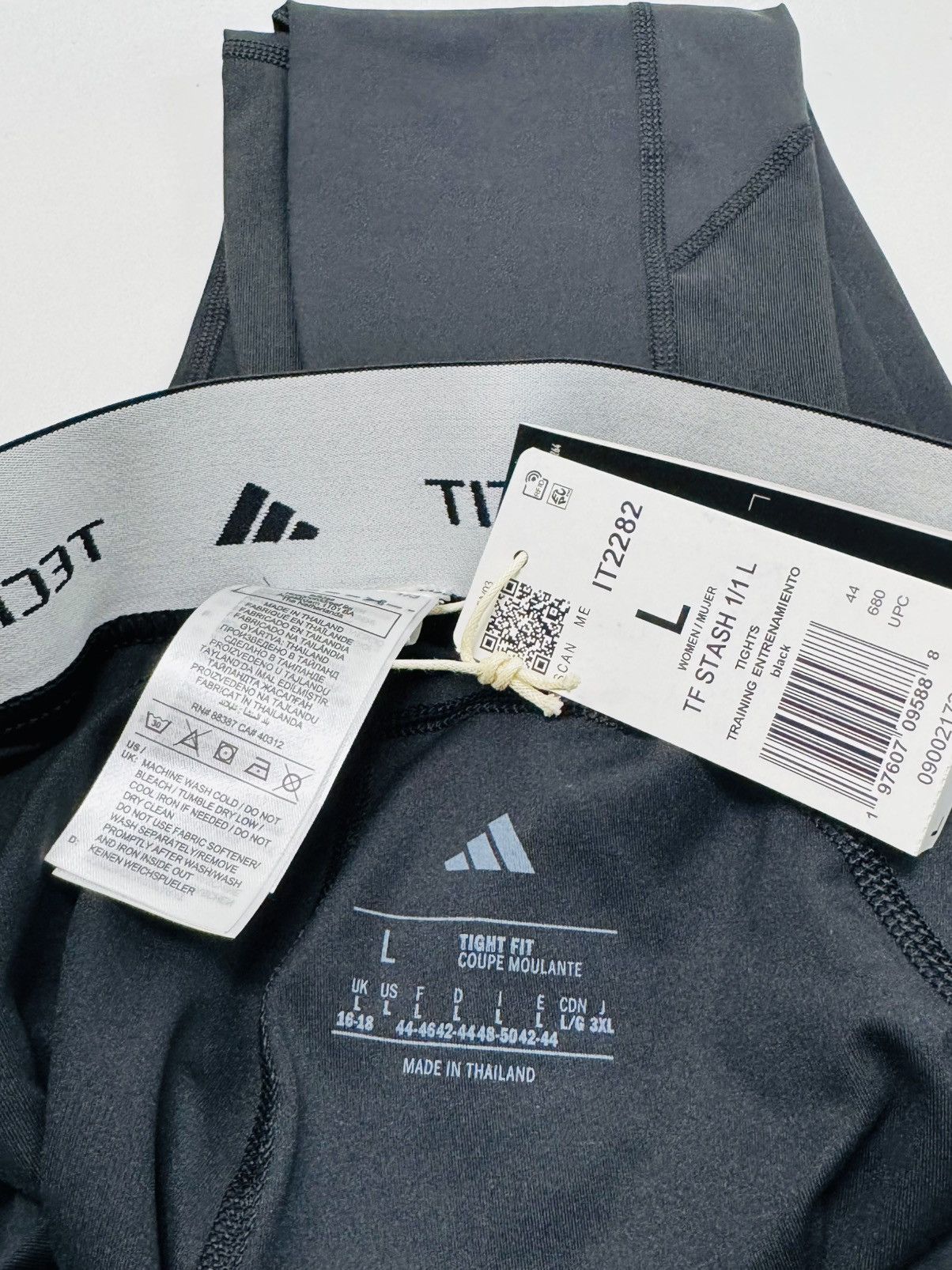 Adidas Adidas Teachfit Stash Pocket Full-Length Leggings Black Size 34" / US 12 / IT 48 - 9 Thumbnail