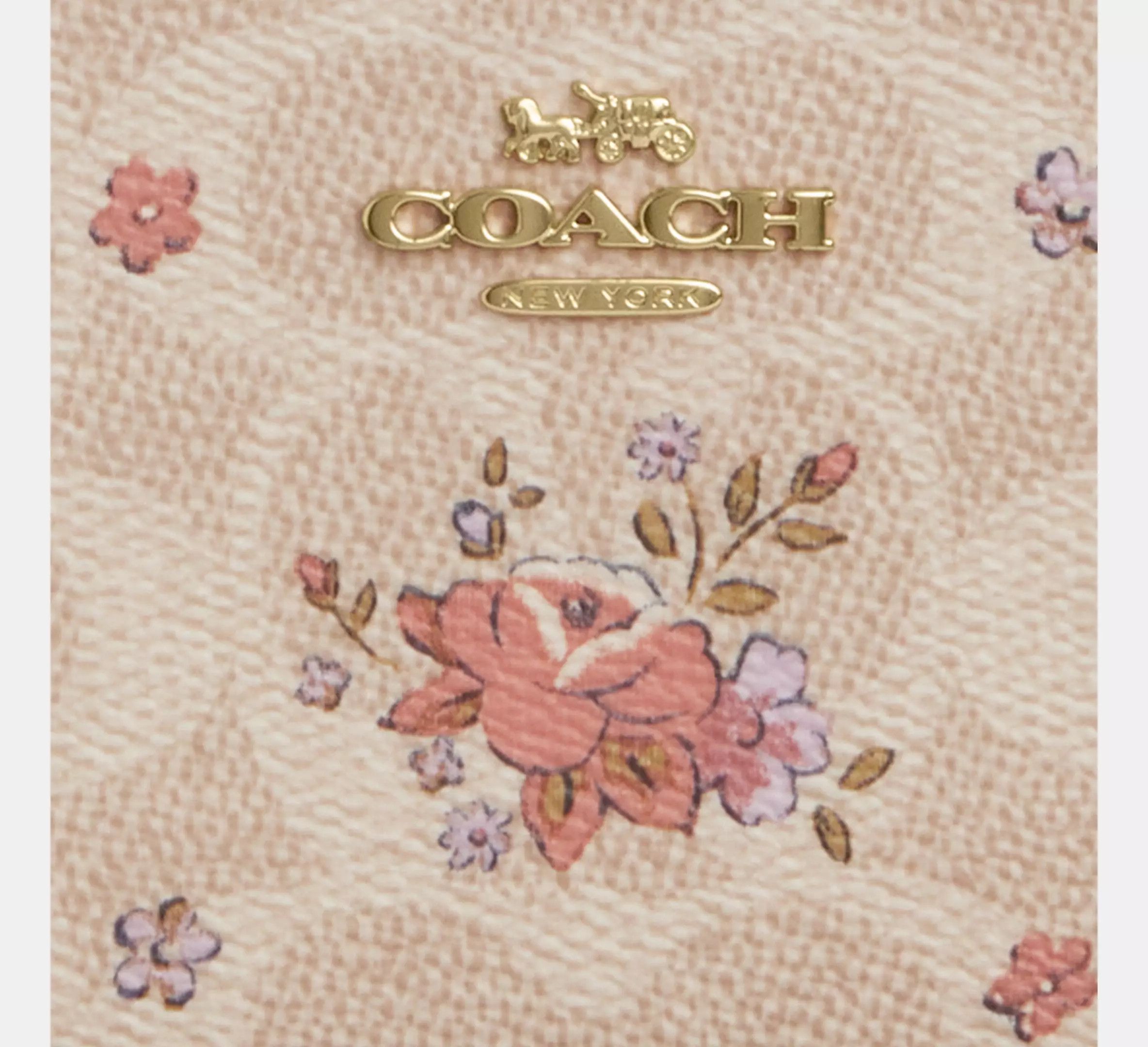 Coach Long Zip Around Wallet With Floral Print CAO88 Size ONE SIZE - 4 Thumbnail