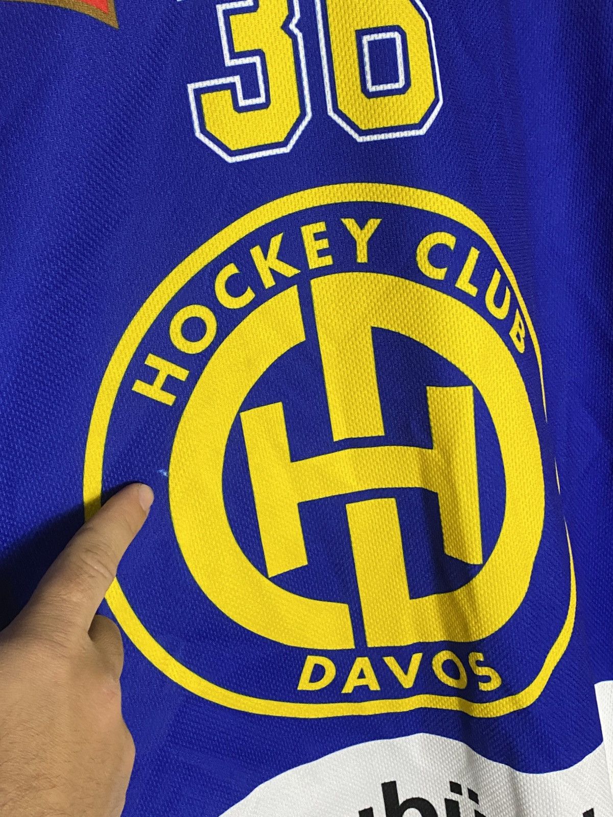 NHL Vintage Davos Hockey Jersey Shirt #36 Zurich Switzerland Size US L / EU 52-54 / 3 - 4 Thumbnail