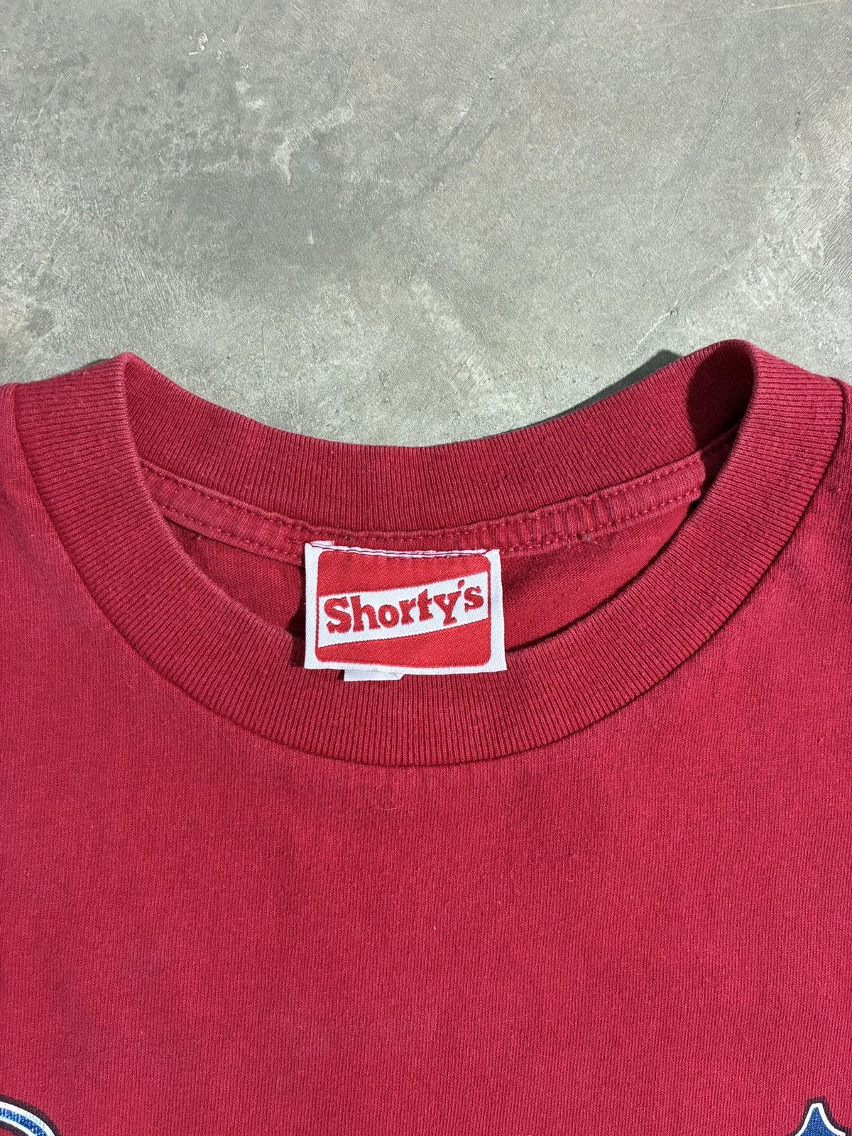 Shorty's Skateboards Vintage Shorty’s Red T Shirt L Skatewear 90s made in USA Size US L / EU 52-54 / 3 - 3 Thumbnail