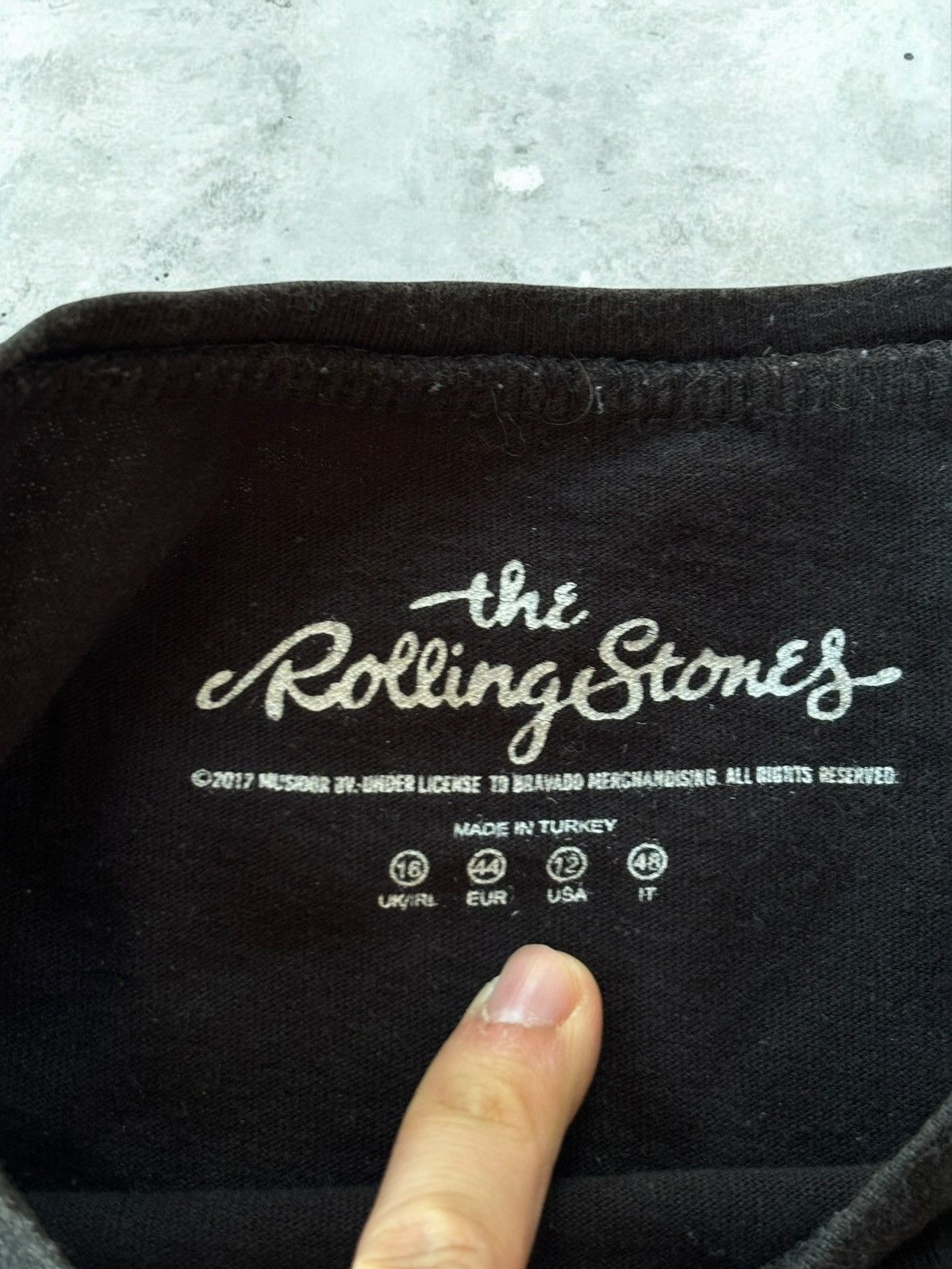 The Rolling Stones × Vintage Vintage The Rolling Stones black t shirt Size US L / EU 52-54 / 3 - 5 Thumbnail