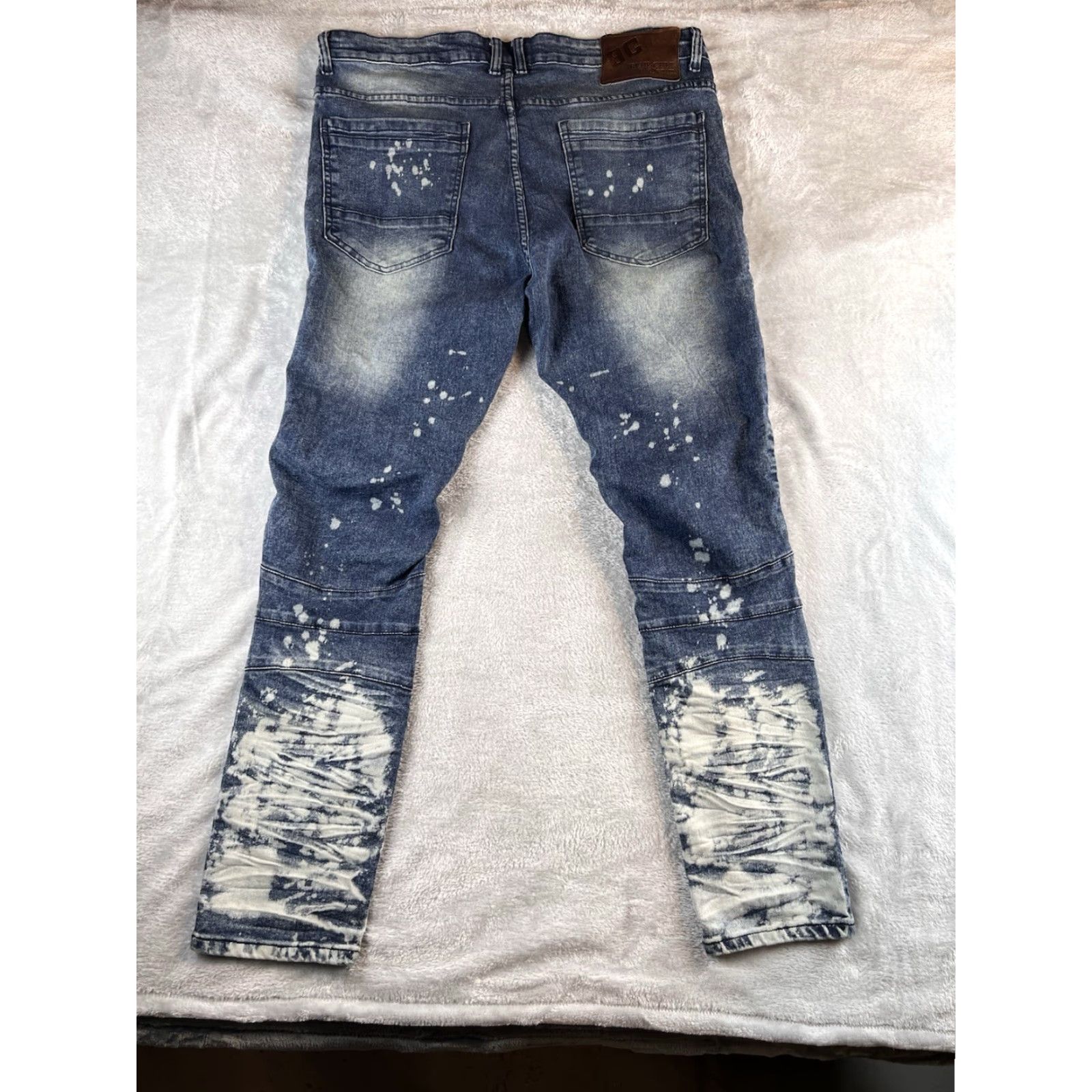 Vintage Blue Cult Jeans Mens 38 Slim Straight Rock City Blue 30.5in Inseam Mens Jeans Slim Straight Rock City Bleached Size US 38 / EU 54 - 2 Thumbnail