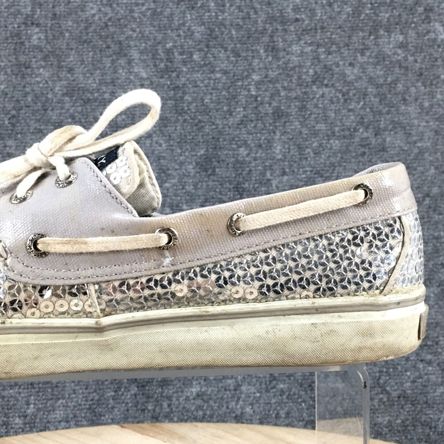 Sperry Sperry Top Sider Boat Shoes Womens 7 M Gray Leather Casual Shoes Size M / US 6-8 / IT 42-44 - 4 Thumbnail