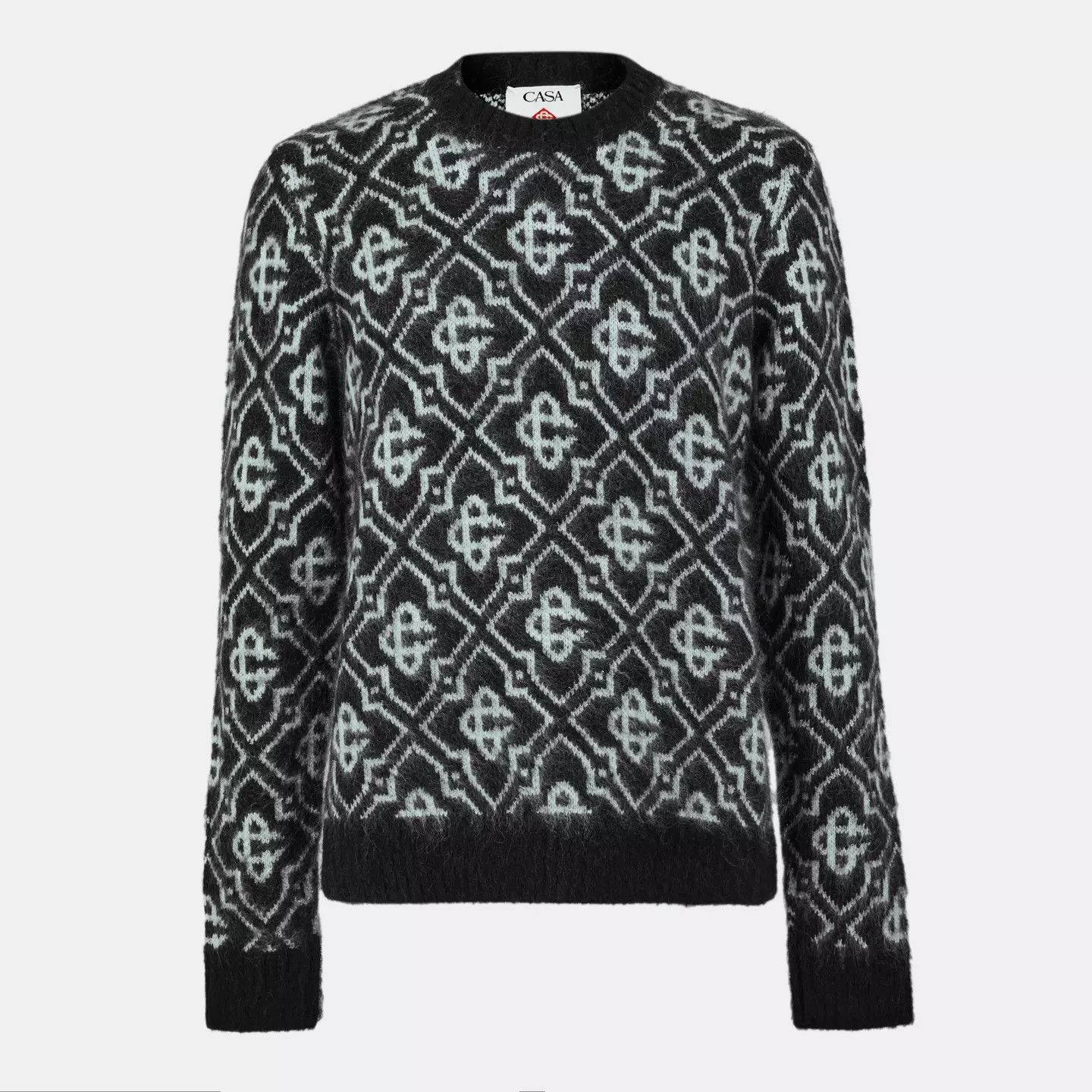 Casablanca o1g2r1mq0426 Mono Mohair Crew Neck Jumper in Multicolor Size US M / EU 48-50 / 2 - 1 Thumbnail
