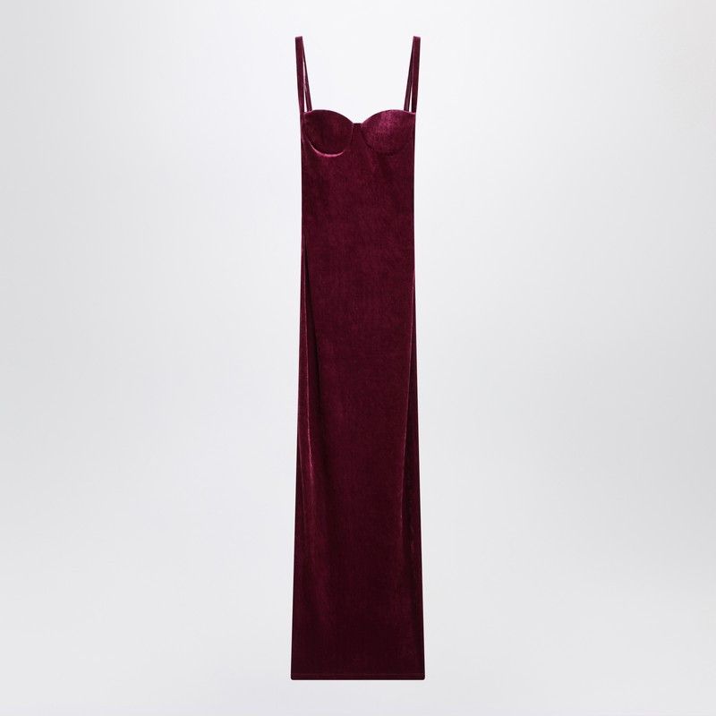 Balenciaga Balenciaga Long Plum-Colored Velvet Dress Size XS / US 0-2 / IT 36-38 - 1 Thumbnail