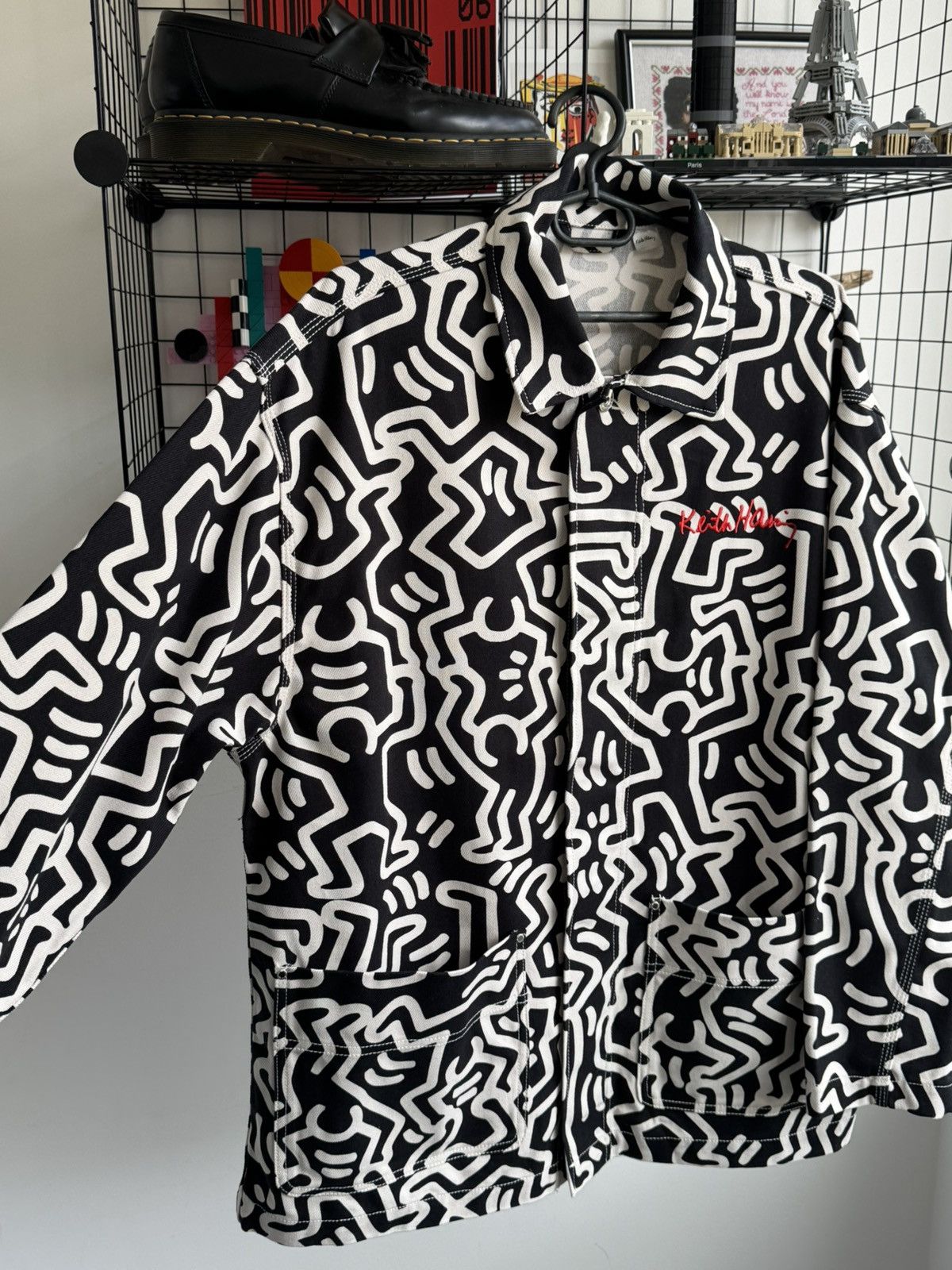 H&M × Keith Haring H&M Keith Haring Twill All Print White Black Jacket Size US M / EU 48-50 / 2 - 2 Thumbnail