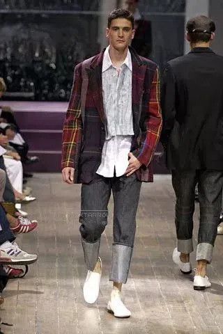 Yohji Yamamoto yohji yamamoto plaid jacket with leather details. Size US M / EU 48-50 / 2 - 2 Thumbnail